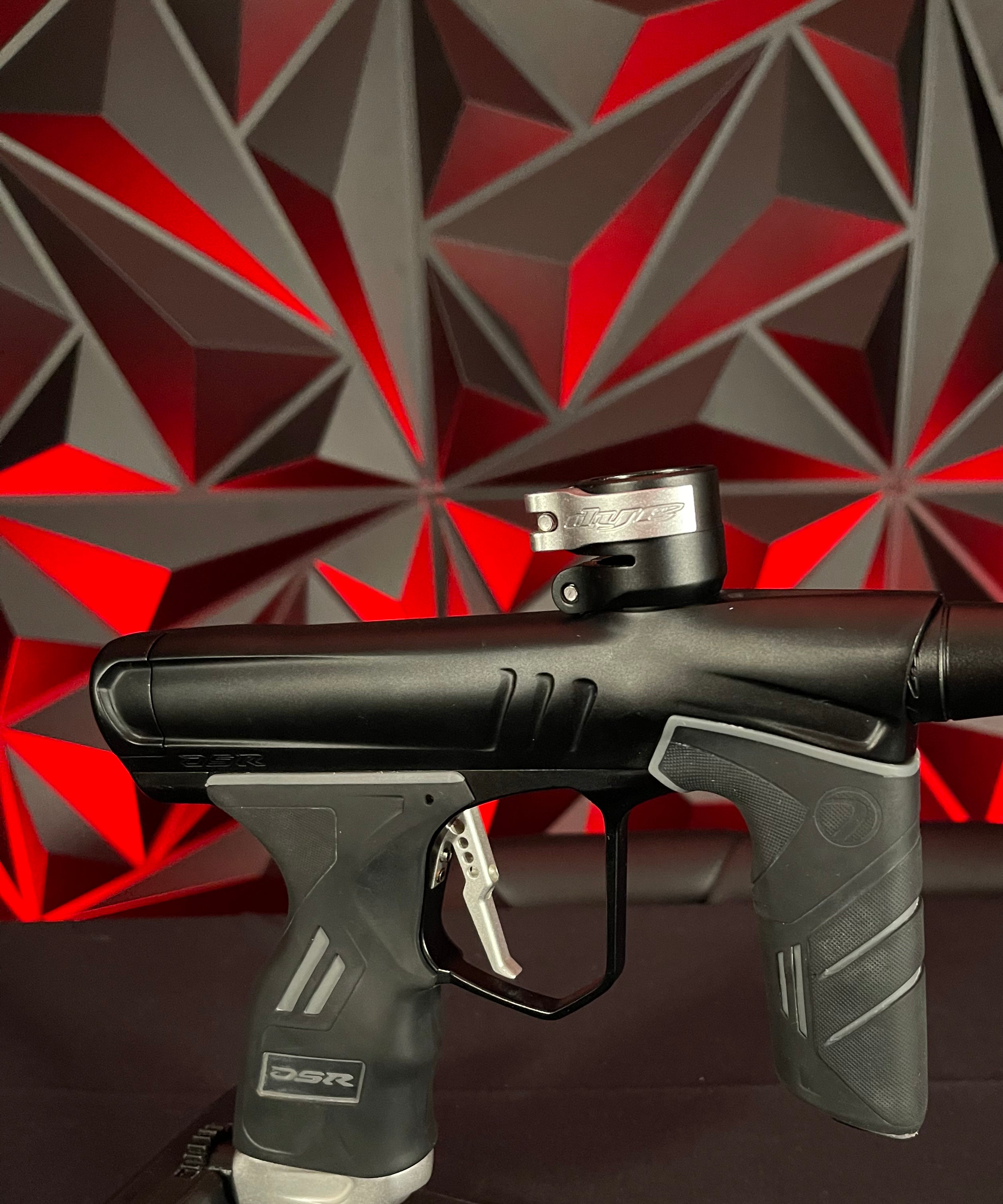 Used Dye DSR+ Paintball Gun - Dust Black w/ Silver ASA