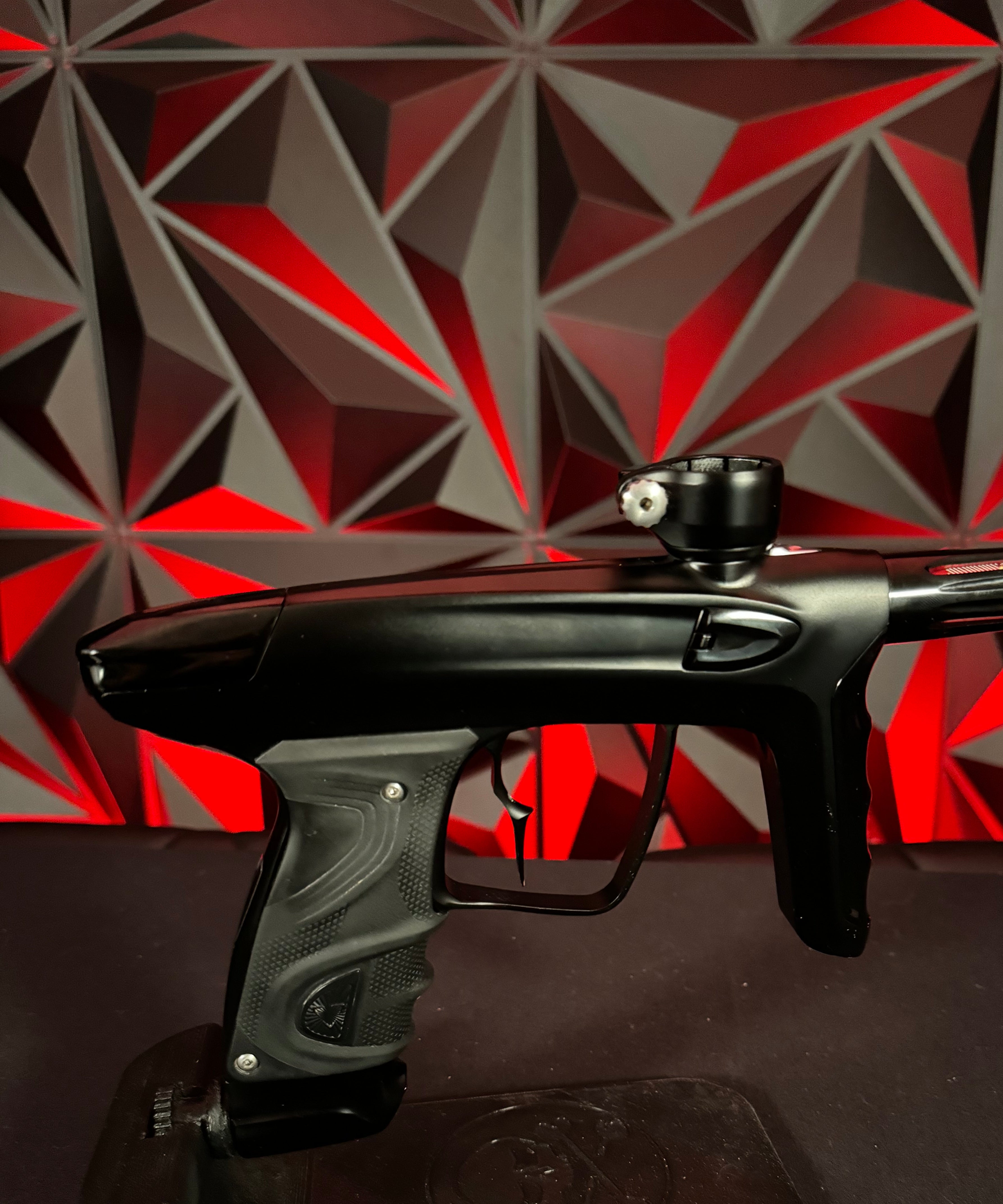 Used DLX TM40 Paintball Gun - Dust Black/Polished Black w/ Infamous Deuce Trigger