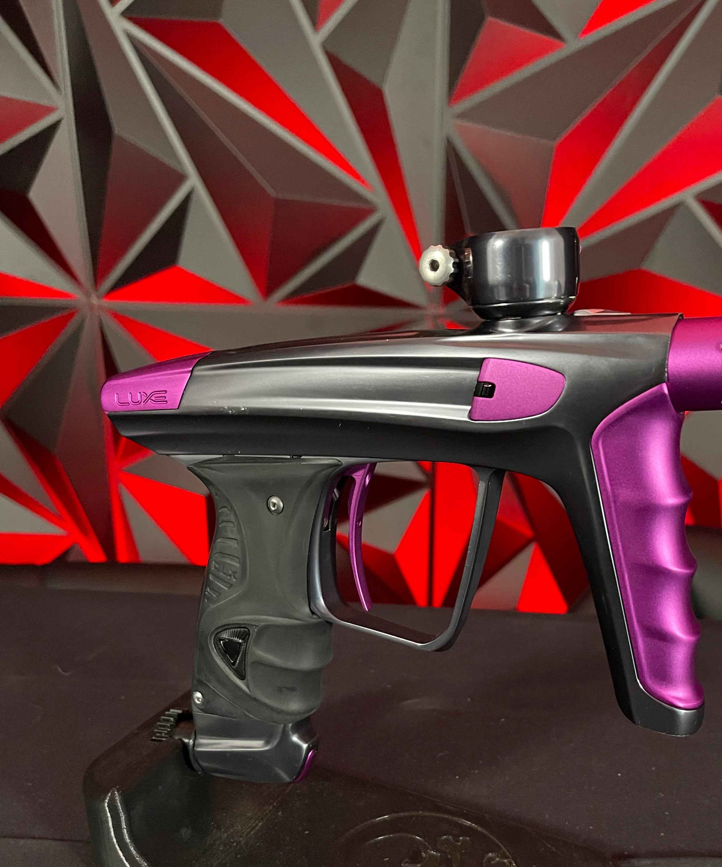 Used DLX Luxe X Paintball Gun - Pewter / Purple