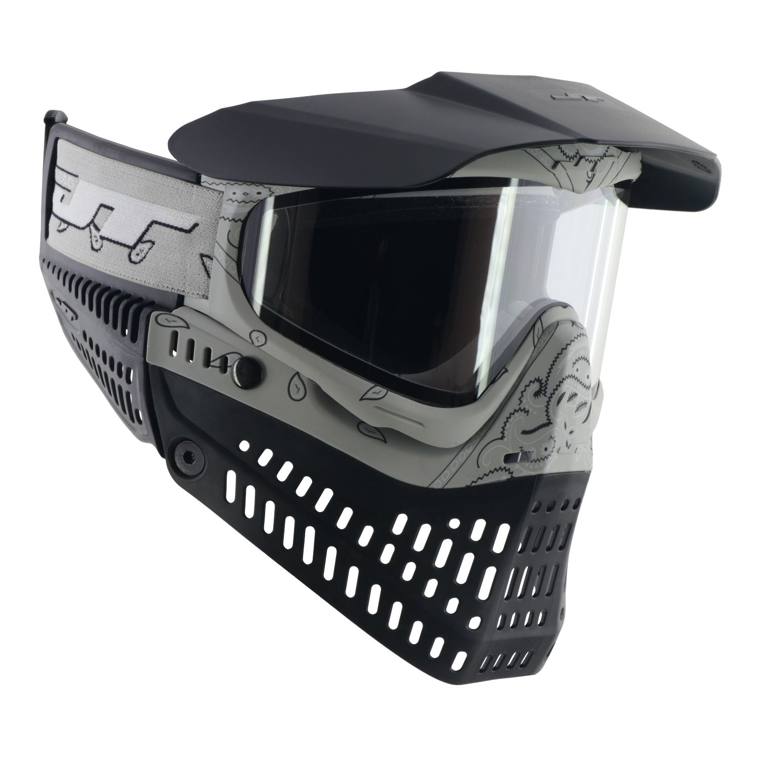 JT Proflex Paintball Mask - LE Bandana Series - Stone Gray w/ Clear Lens ONLY