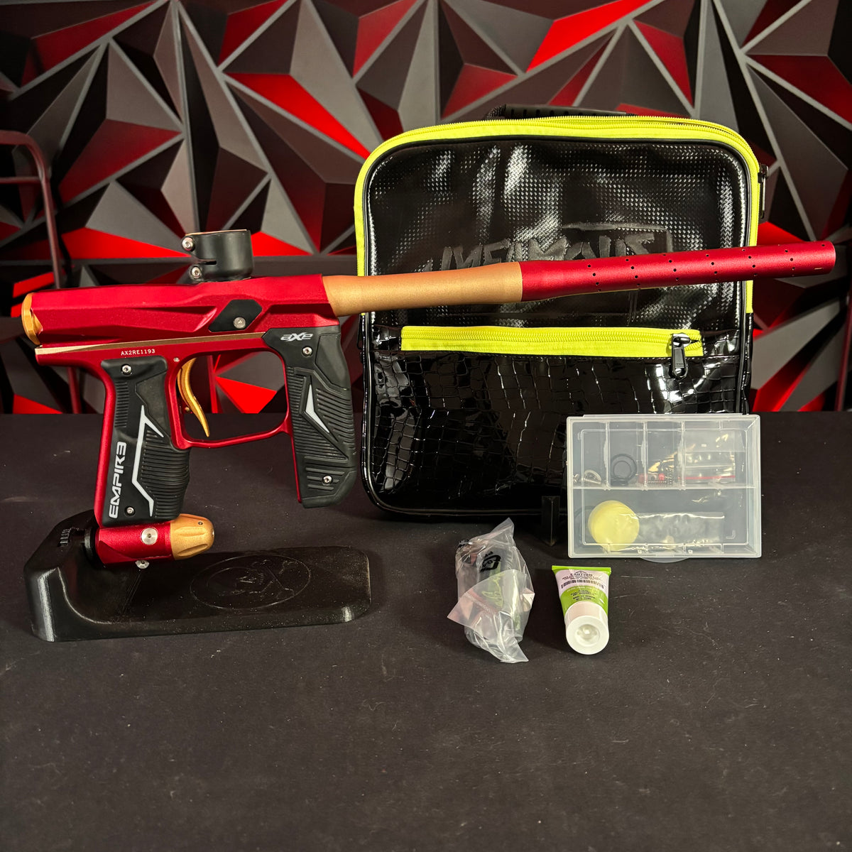 Used Empire Axe 2.0 Paintball Gun - Red/Gold