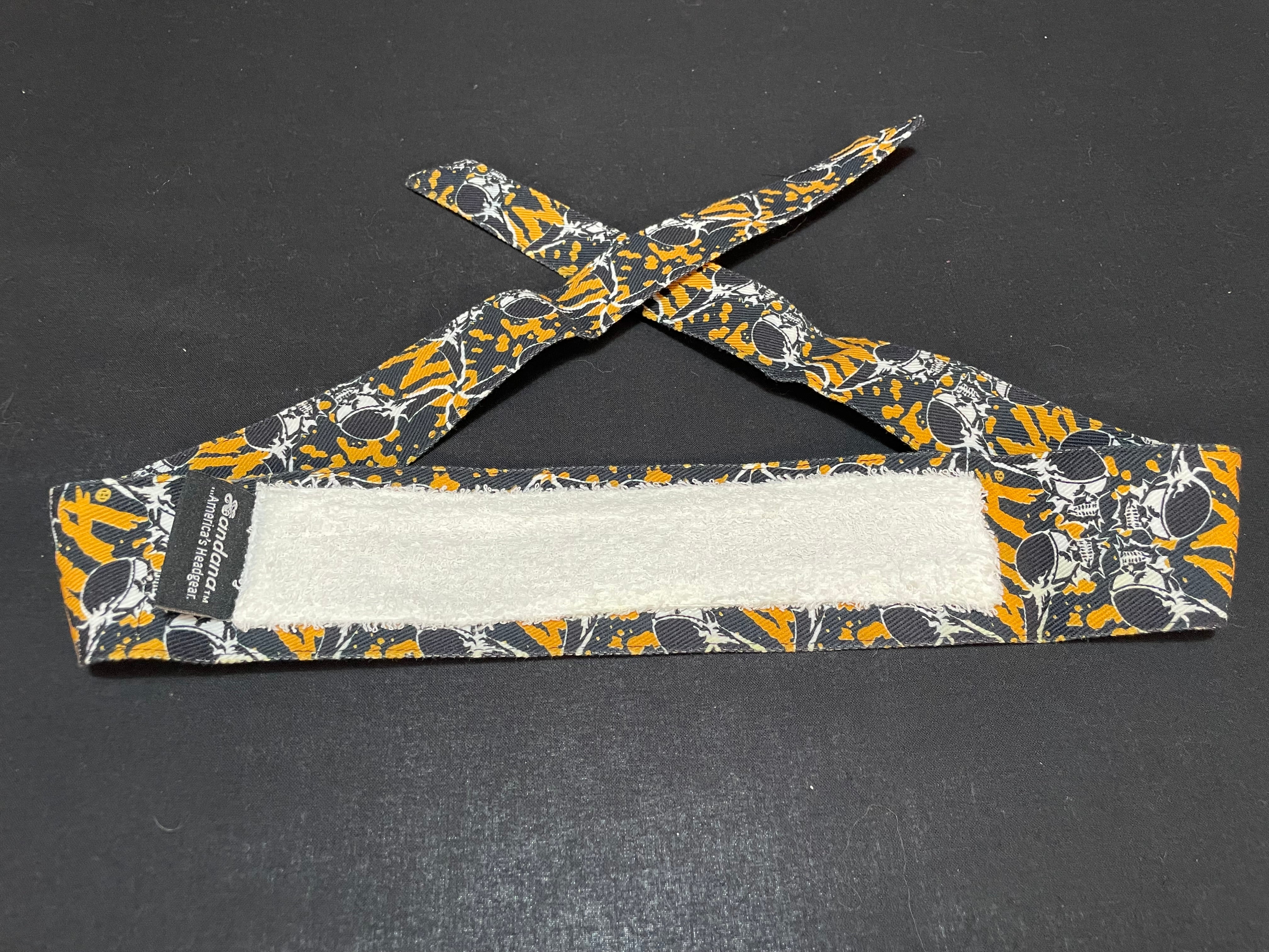 Used Sandana "Flying Skulls" Headband - Yellow/Black