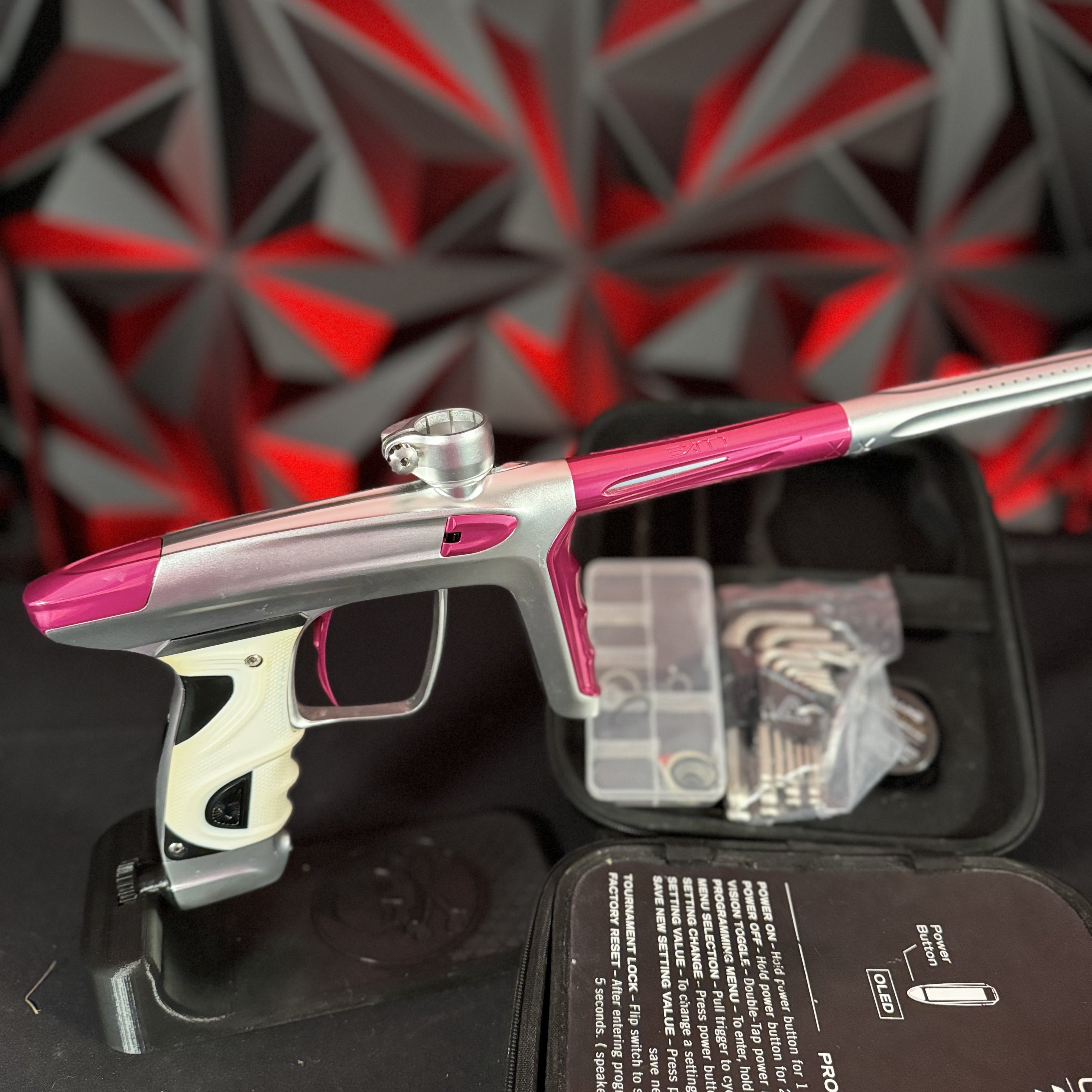 Used DLX TM40 Paintball Gun - Silver/Pink