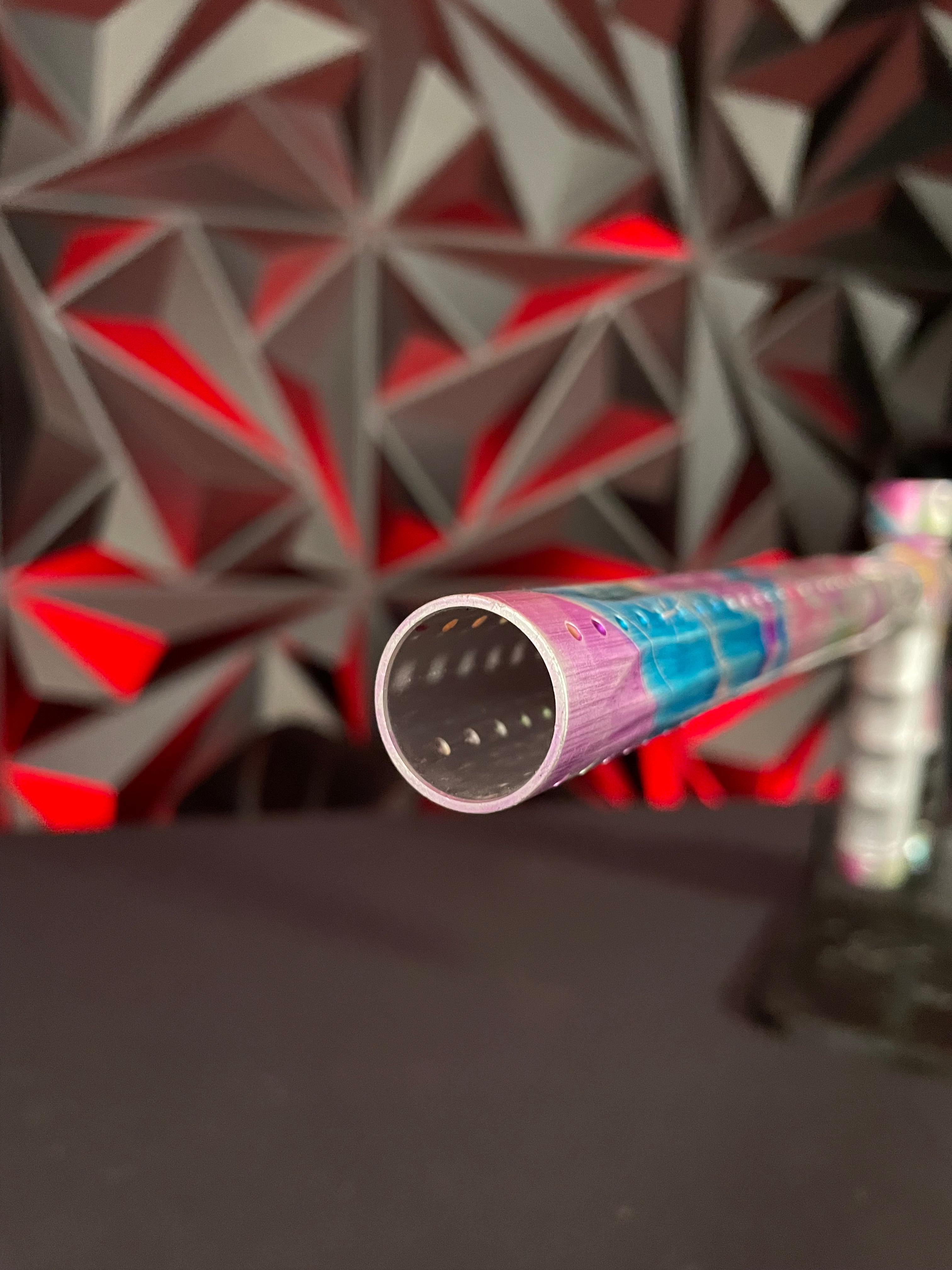 Used DLX Luxe ICE Paintball Gun - Multi-Color Splash w/ 4 Freak Inserts