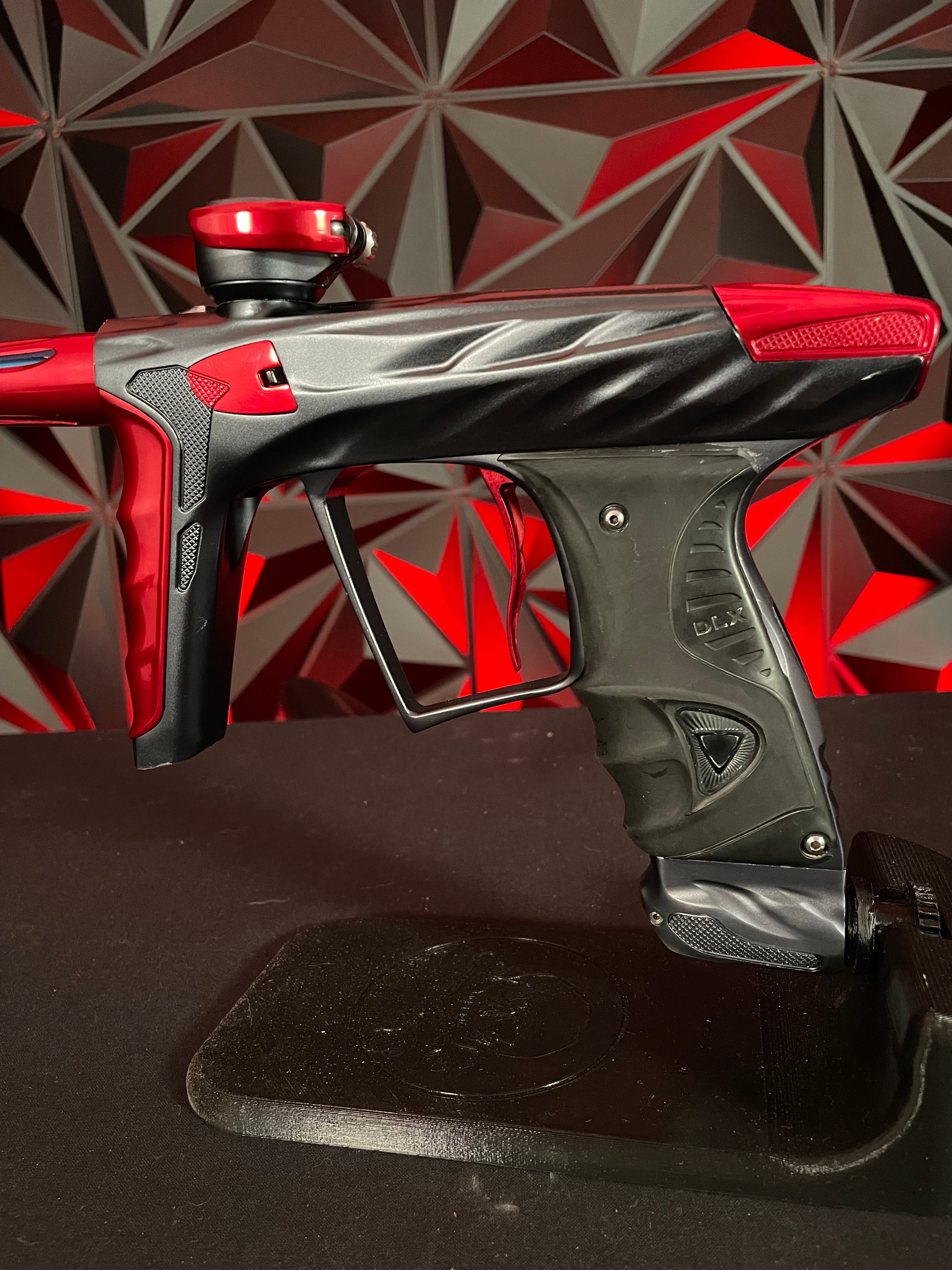 Used DLX Luxe X A51 Paintball Gun - Pewter/ Red