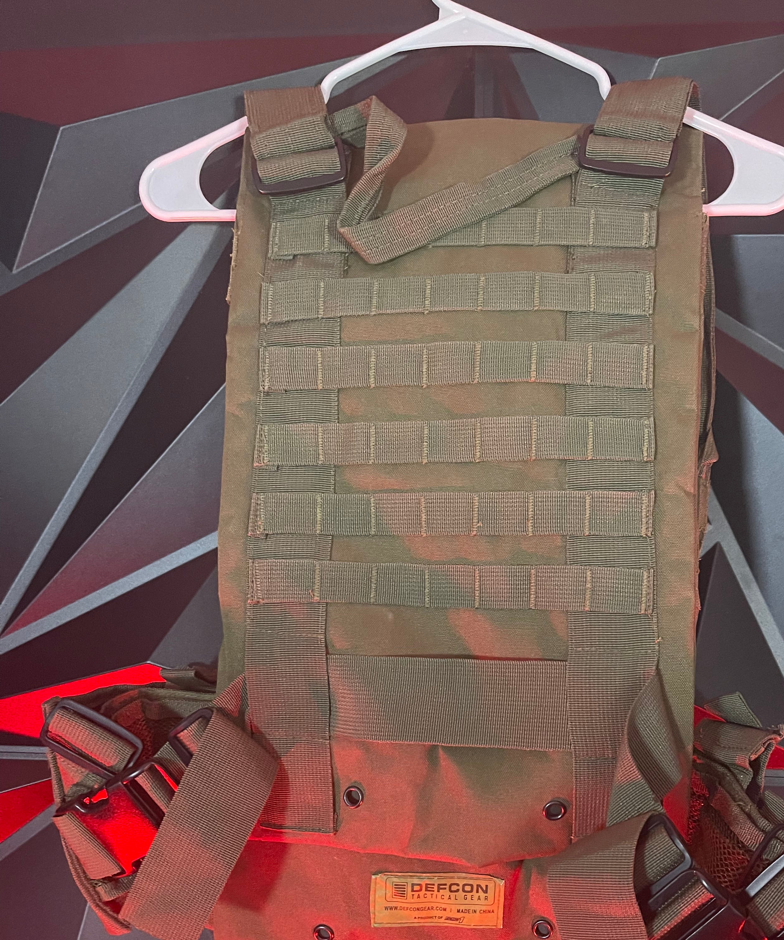 Used Tactical Paintball Vest - Olive