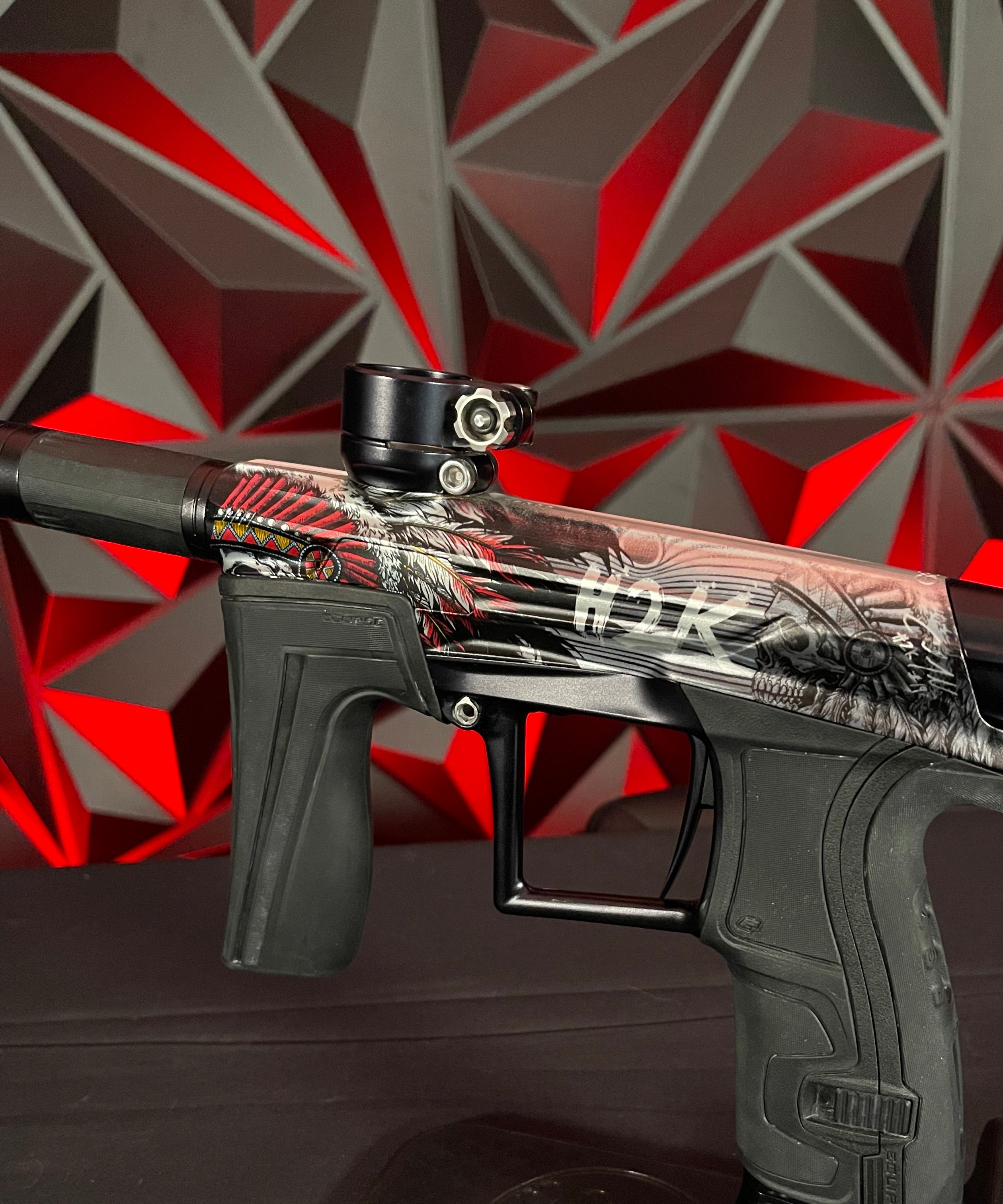 Used Planet Eclipse Geo 4 Paintball Gun - H2K w/Signed Case, 3 FL Inserts, & 2 Triggers