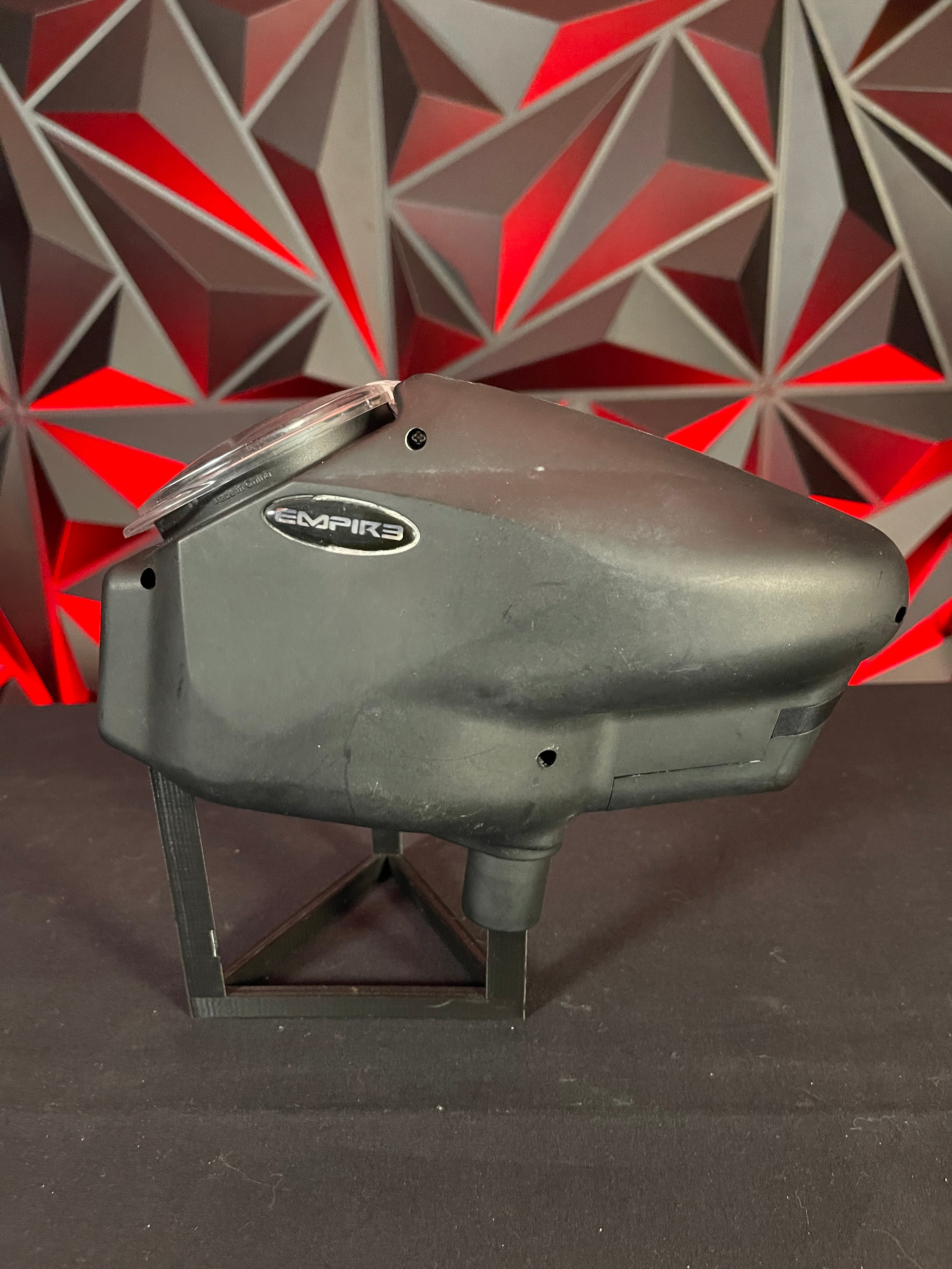 Used Empire Halo Too Paintball Loader - Black w/ Rain Lid