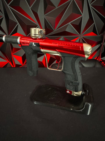 Used Planet Eclipse/Infamous CS2 Paintball Gun - Red/Bronze w/ 2 FL Backs, Custom Eye Covers, and Deuce Trigger