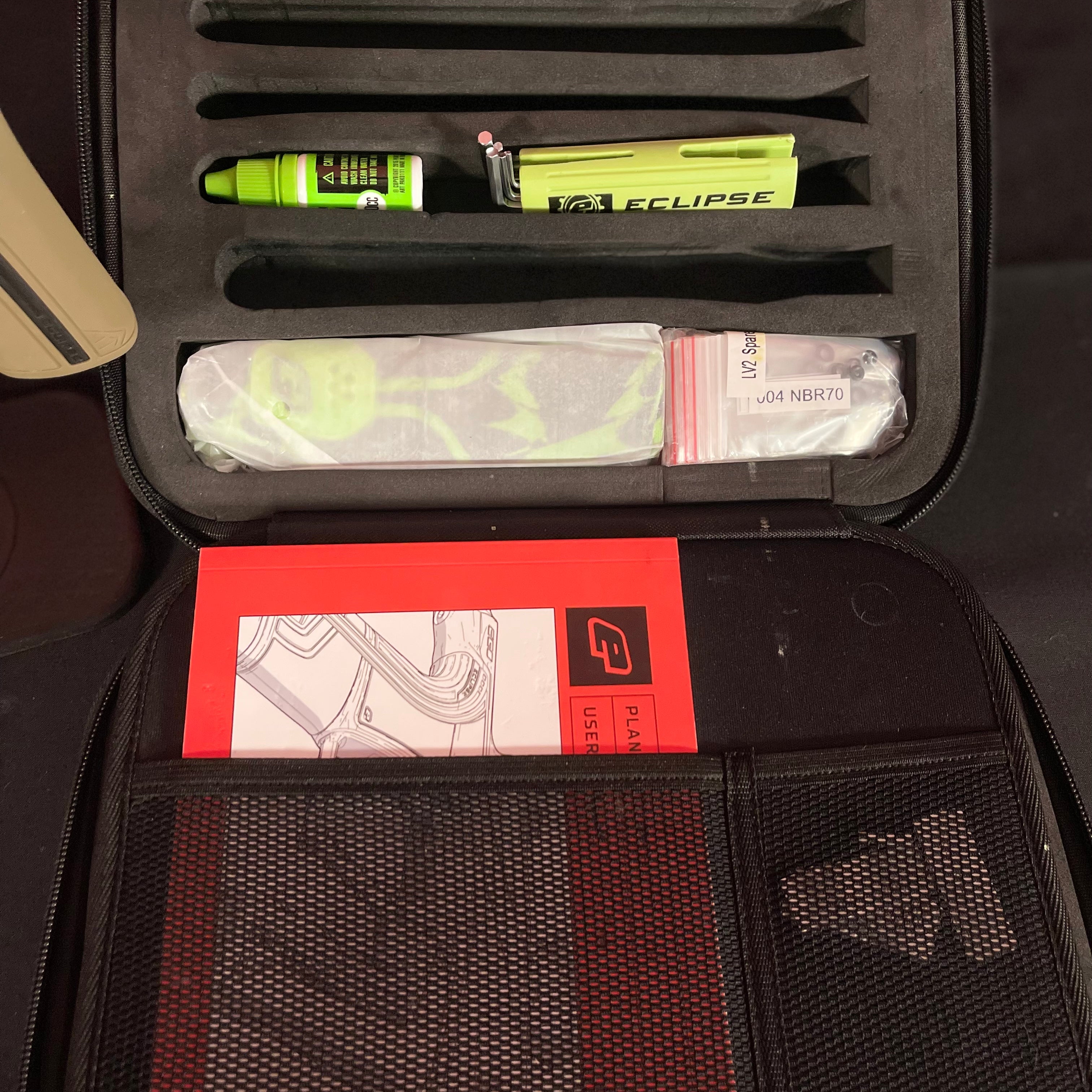 Used Planet Eclipse LV2 Paintball Gun - Midnight w/ Infamous Deuce Trigger & 1 S63 Inserts