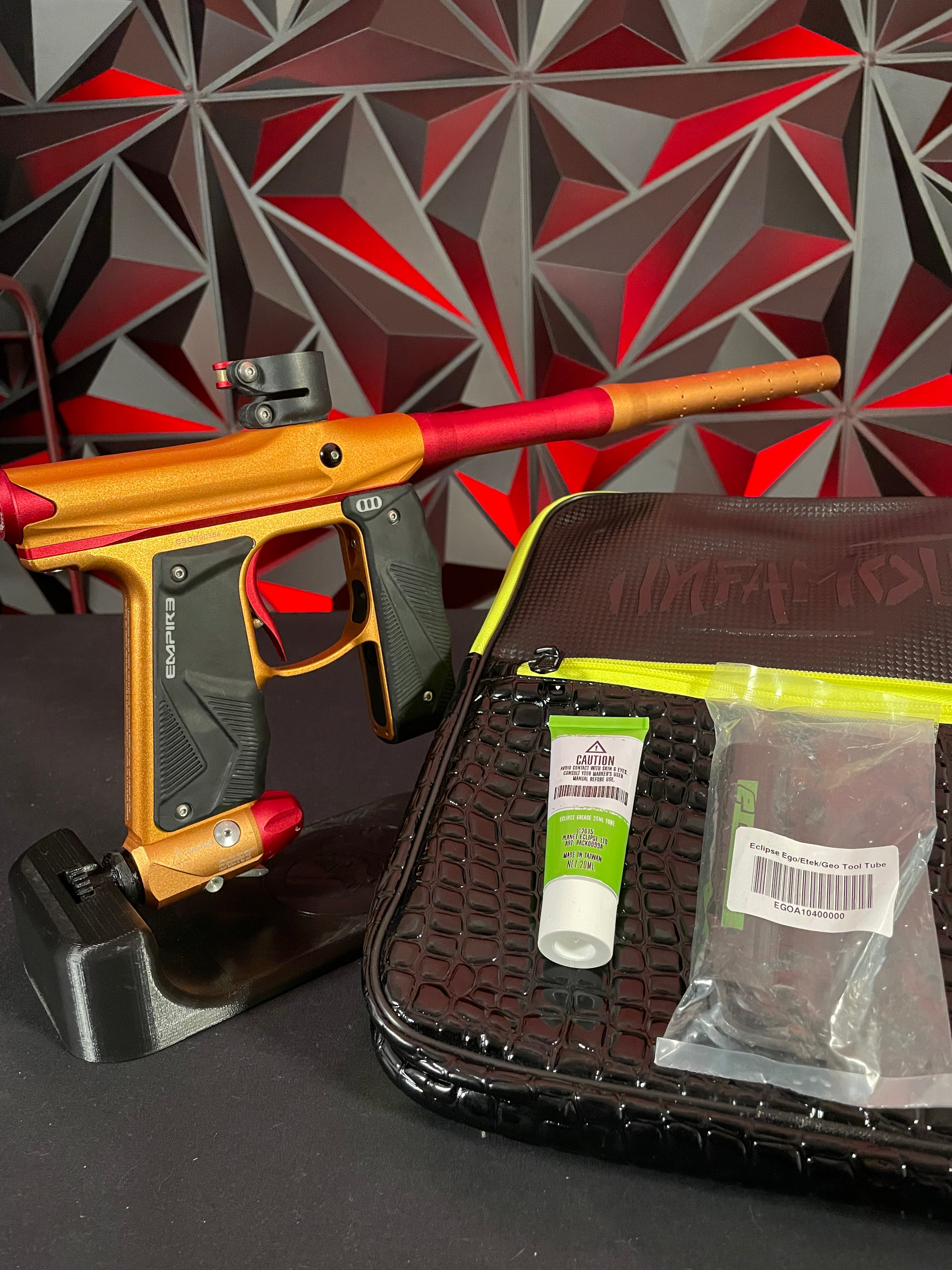 Used Empire Mini GS Paintball Gun - Dust Orange / Dust Red