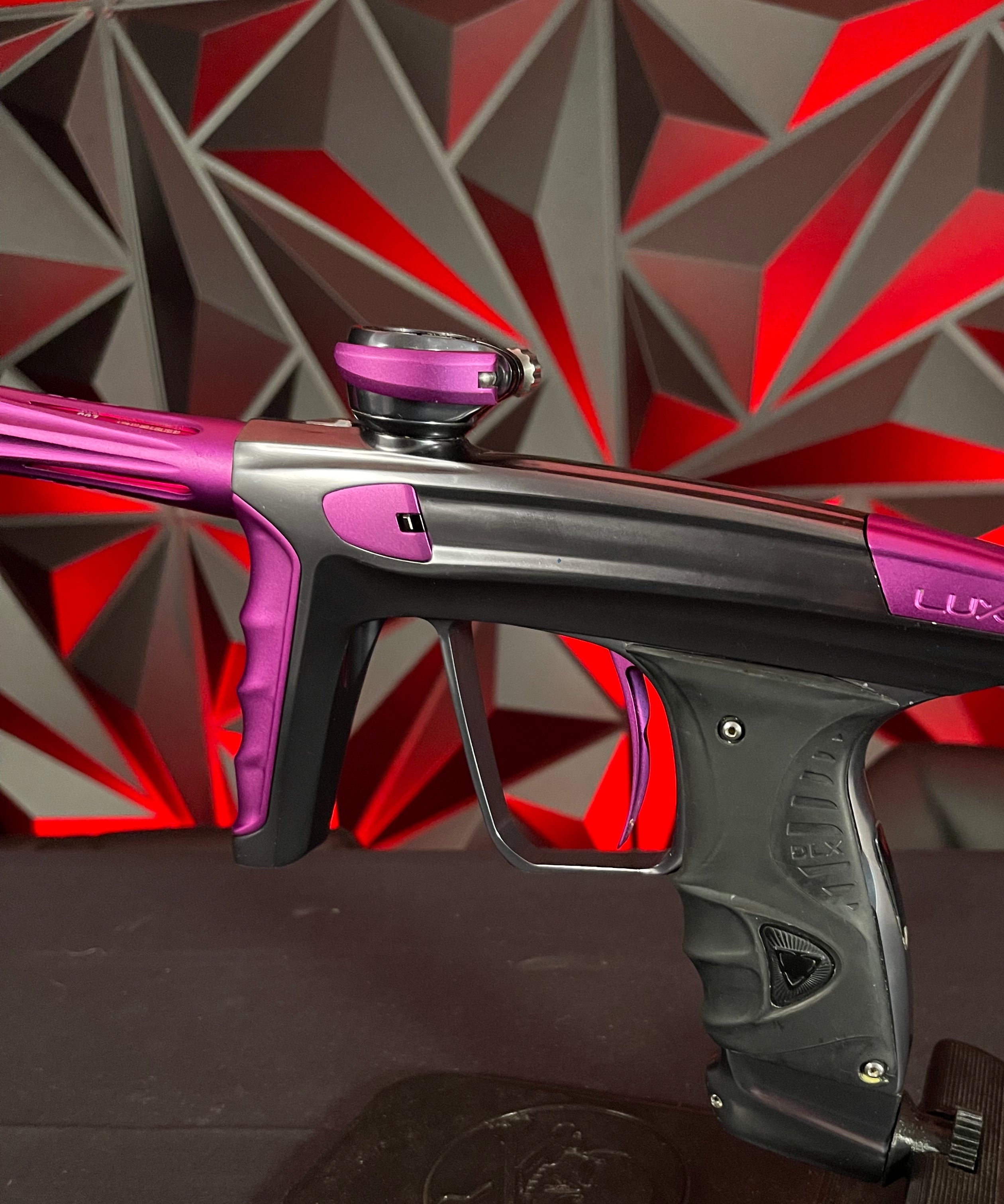 Used DLX Luxe X Paintball Gun - Pewter / Purple