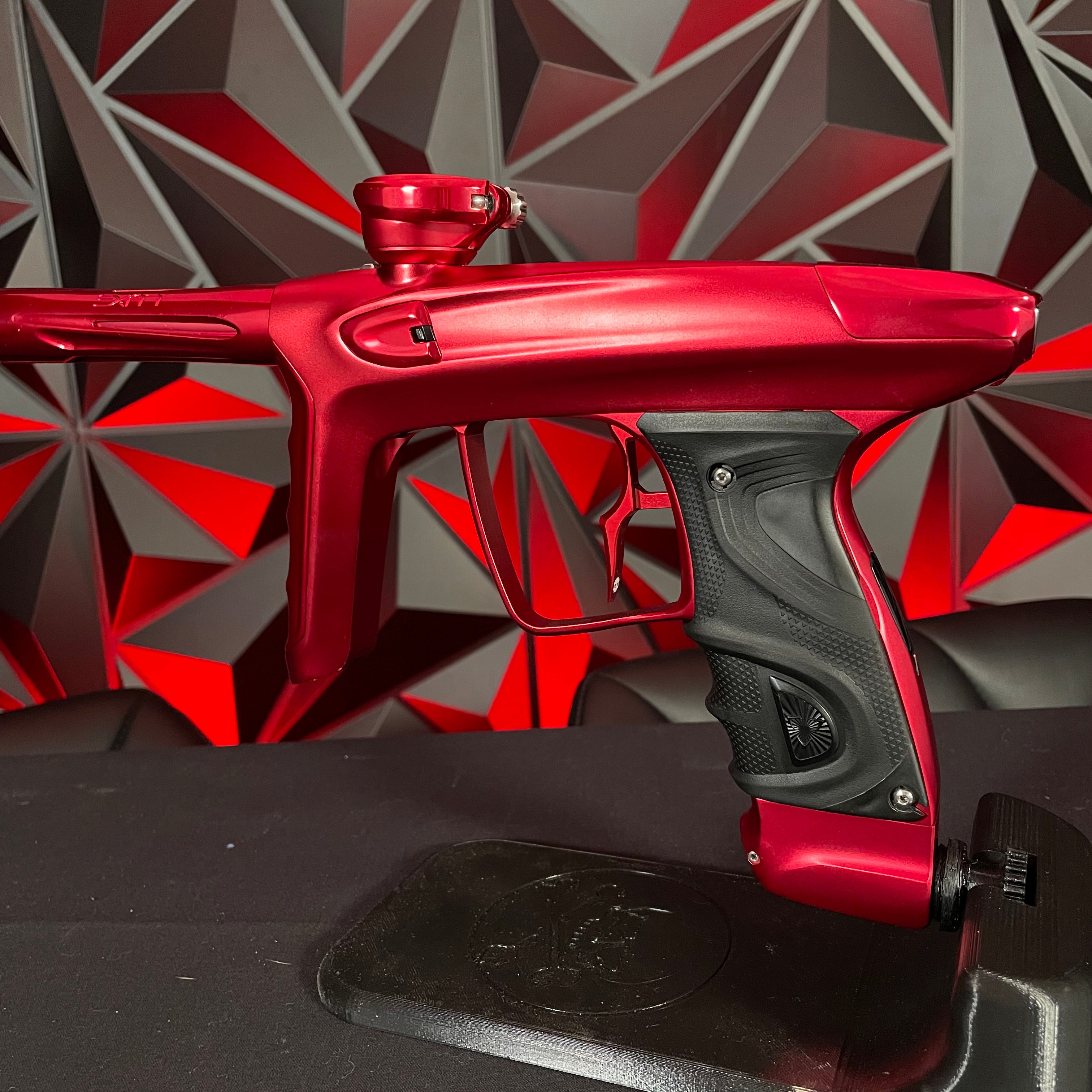 Used DLX Luxe TM40 Paintball Gun - Dust Red / Gloss Red w/Infamous Deuce Trigger