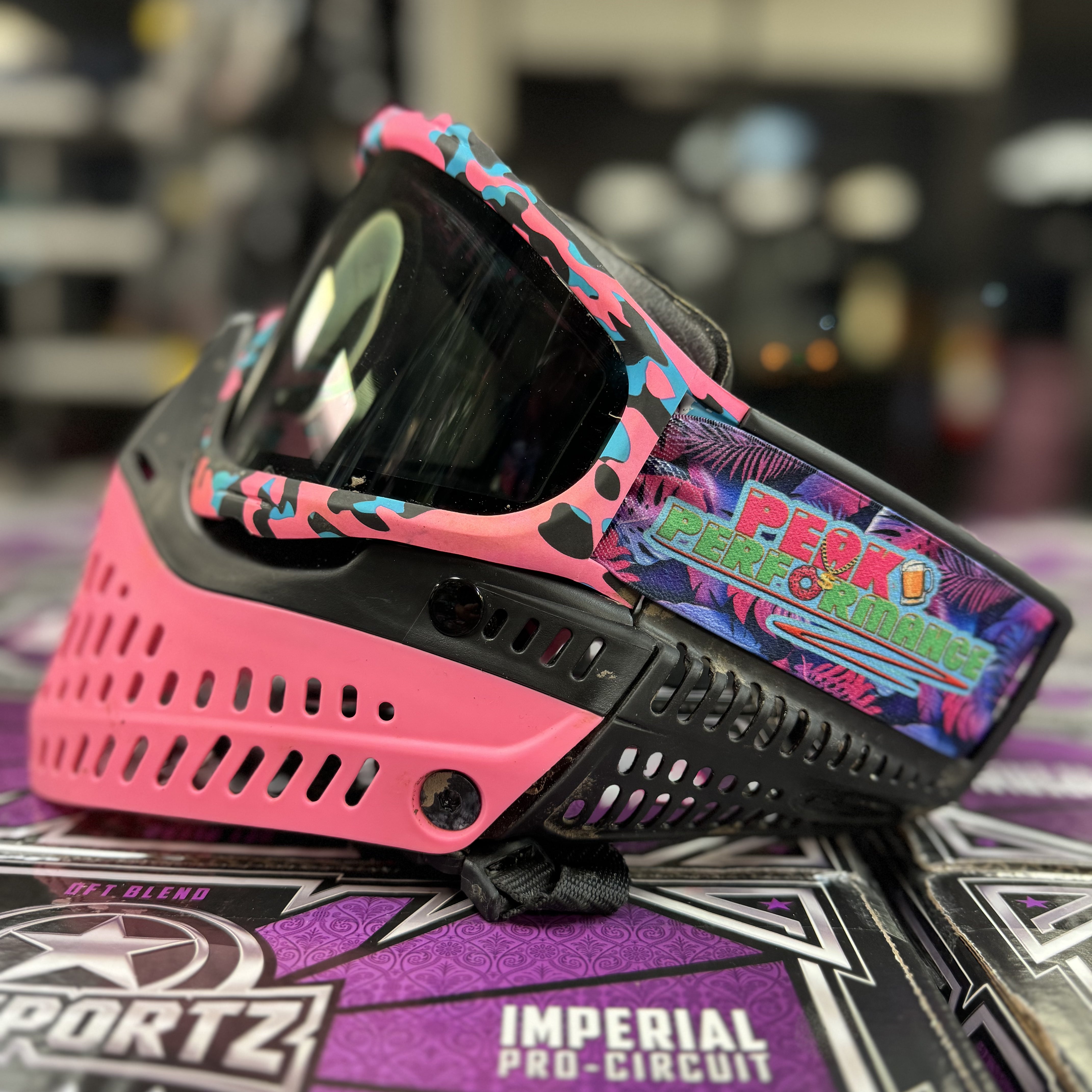 724 Customs Universal Goggle Strap - LE Peak Performance "Pink Palmetto"