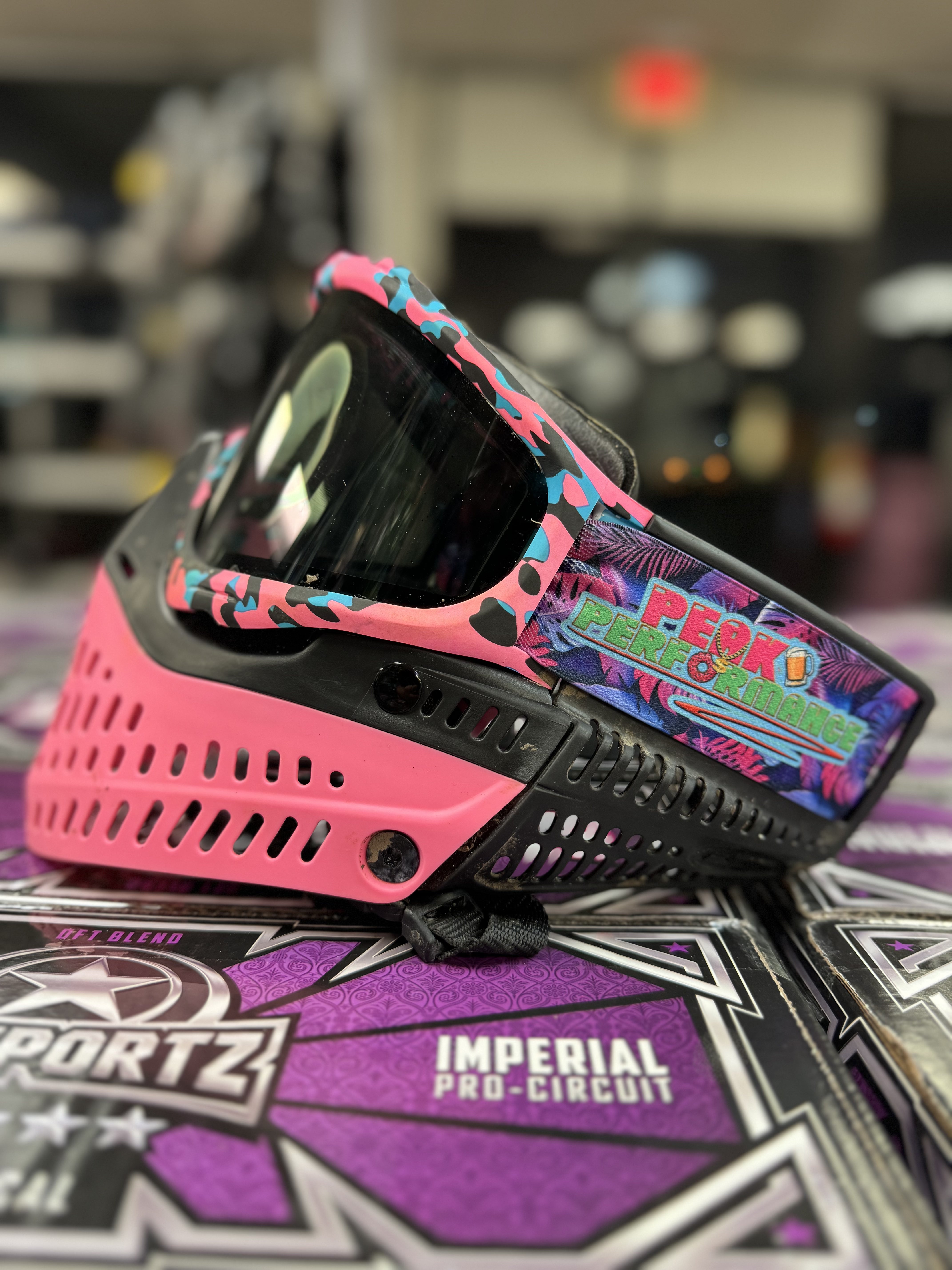 724 Customs Universal Goggle Strap - LE Peak Performance "Pink Palmetto"