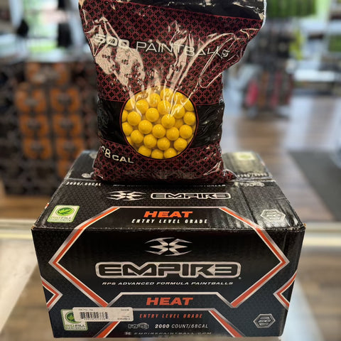 Empire Heat Paintballs - Yellow Shell / Yellow Fill - 2000 Count