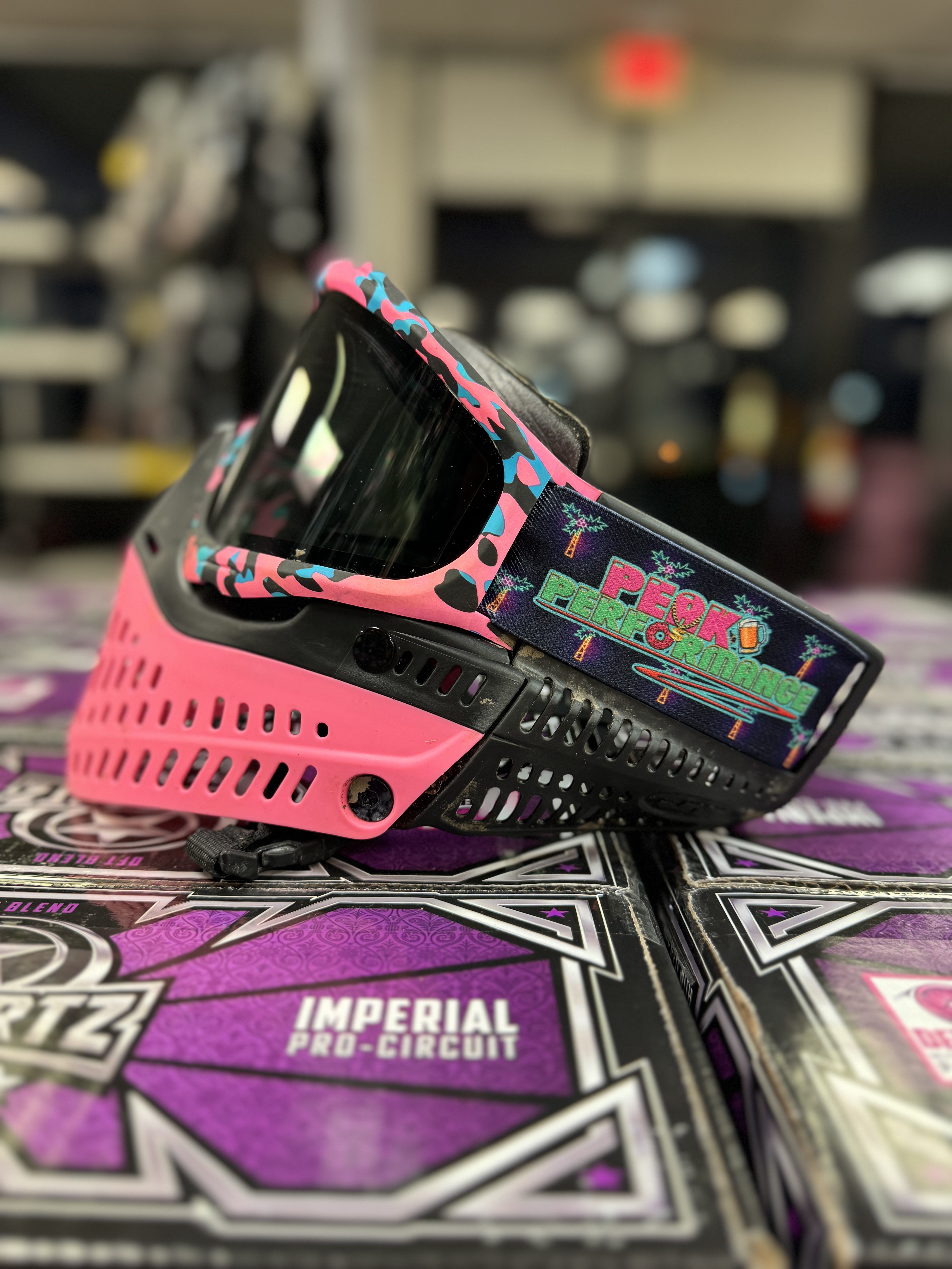 724 Customs Universal Goggle Strap - LE Peak Performance "Lit Palms"