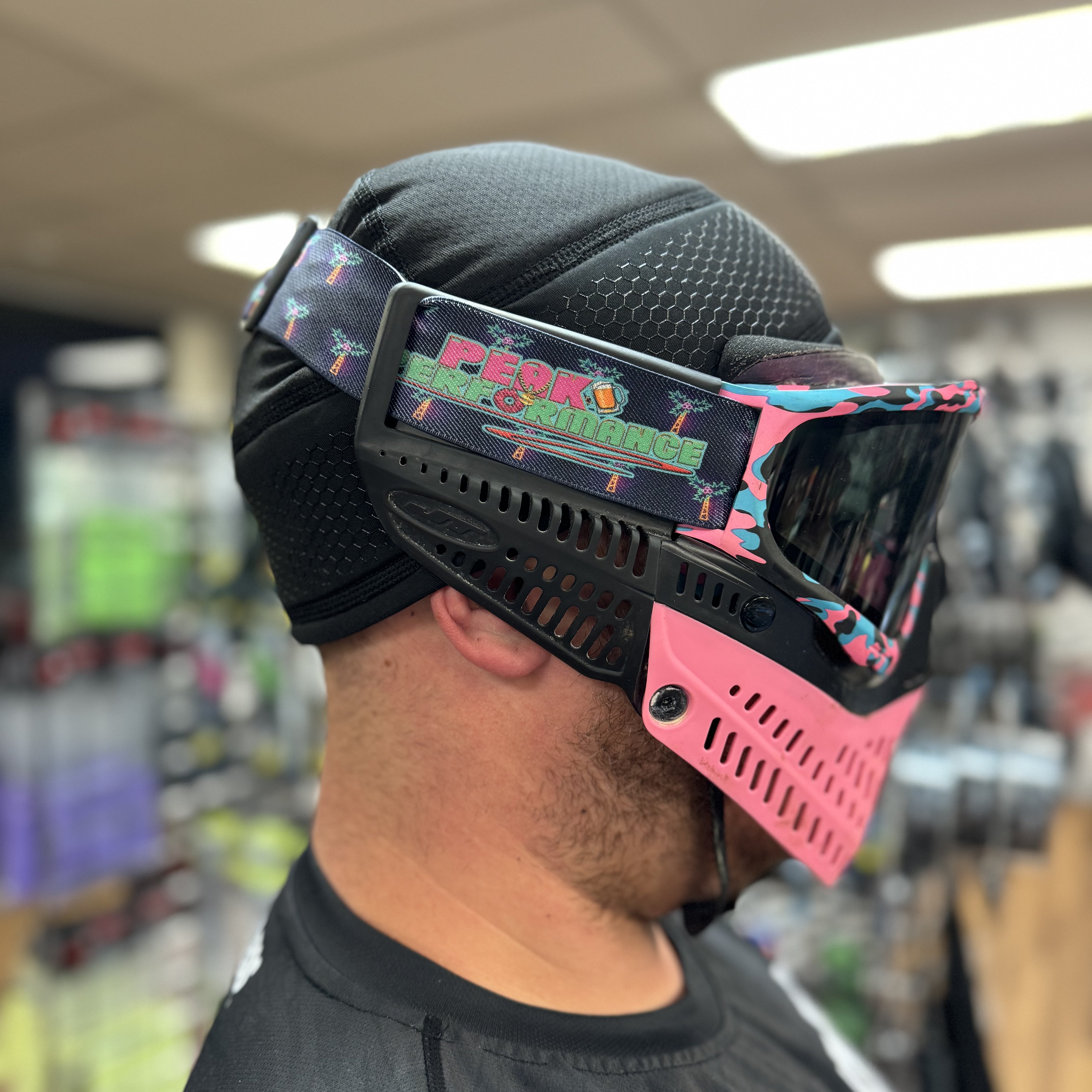 724 Customs Universal Goggle Strap - LE Peak Performance "Lit Palms"