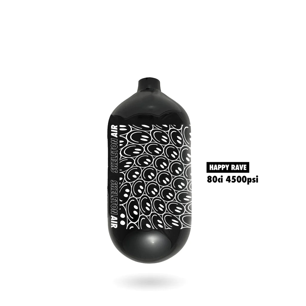 Infamous "Happy Rave" Skeleton Air Hyperlight Paintball Tank (Bottle Only) 80ci / 4500psi
