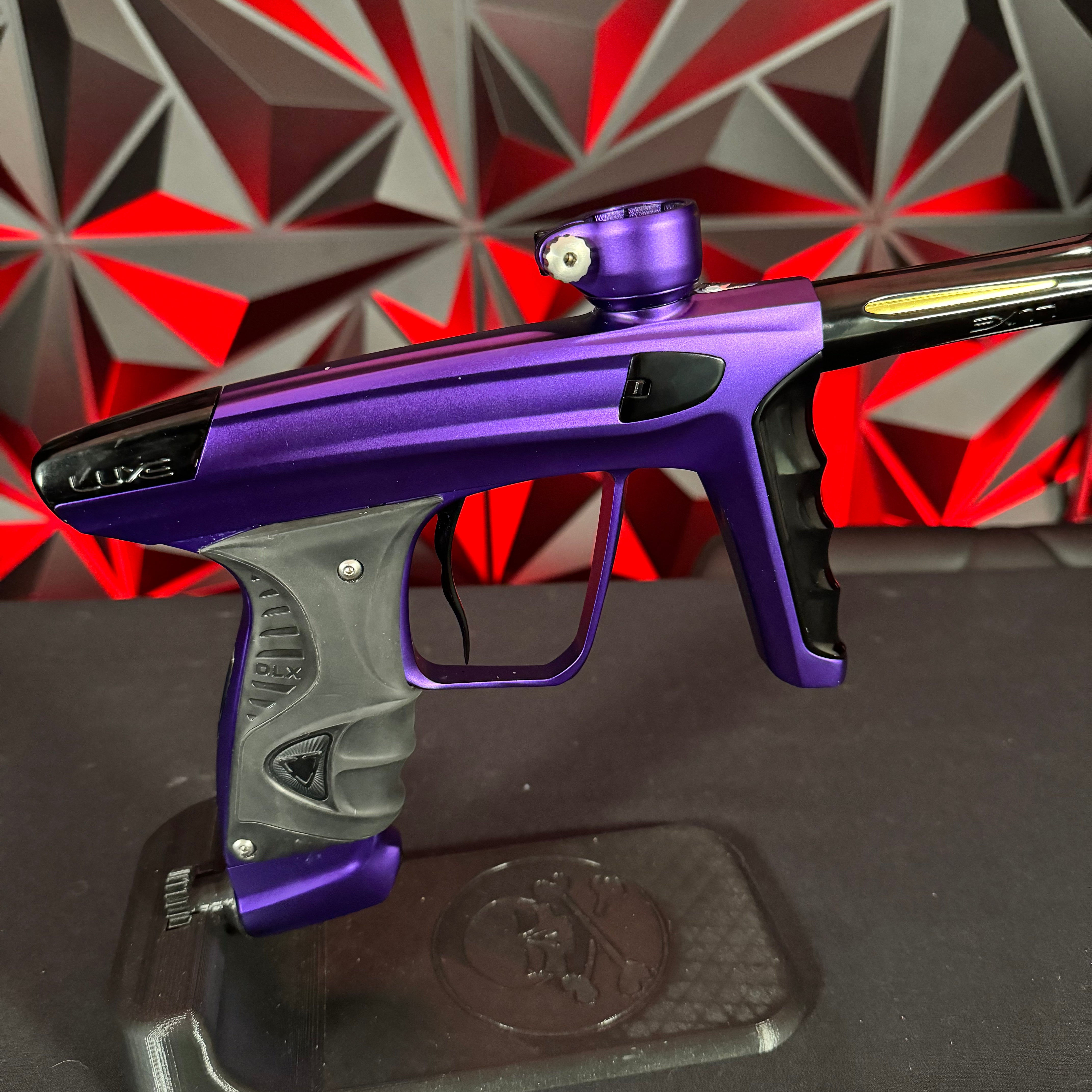 Used DLX Luxe X Paintball Gun - Dust Purple/Polished Black