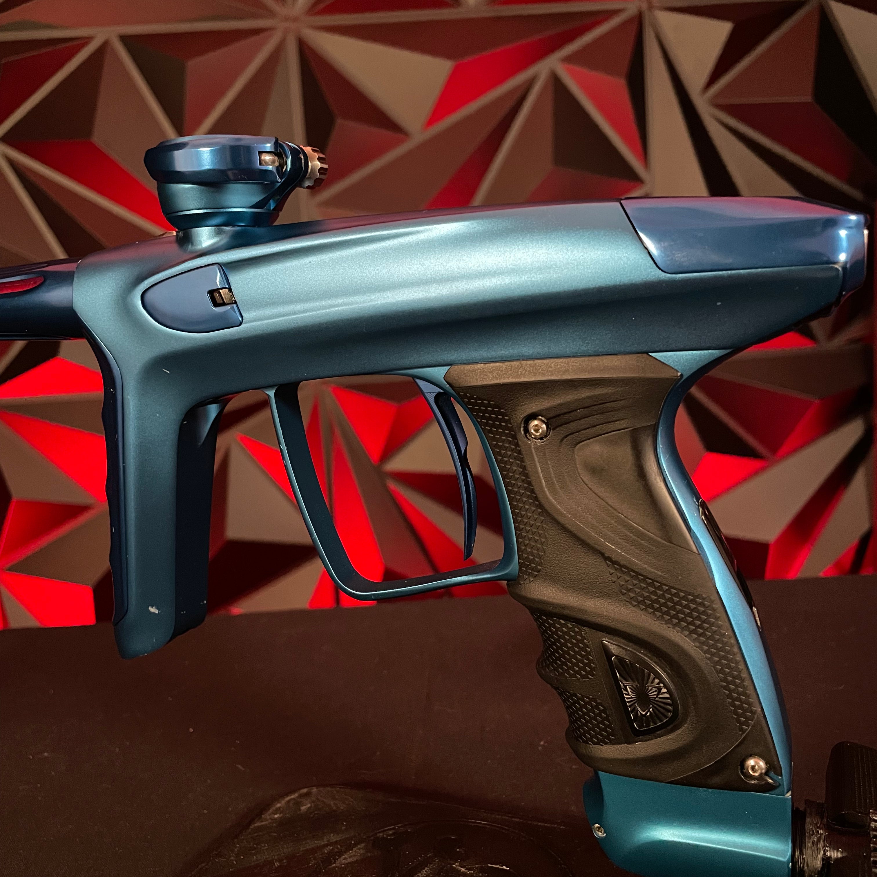 Used DLX Luxe TM40 Paintball Gun - Dust Blue / Polished Blue w/ Infamous Trigger & SSC Bolt