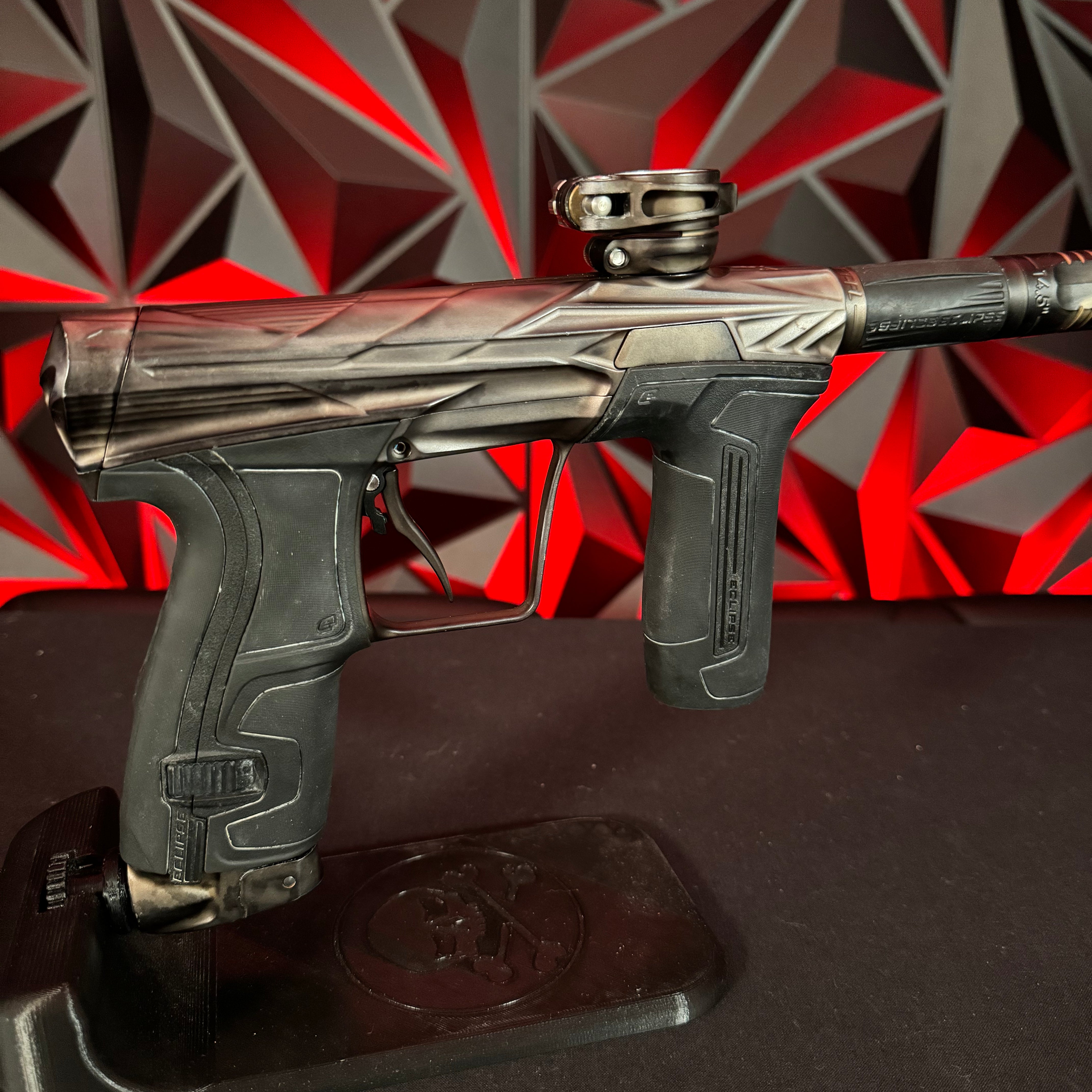 Used Planet Eclipse/HK Army CS2 Pro Invader Paintball Gun - Dust Tan Acid Wash w/ 3 FL Backs