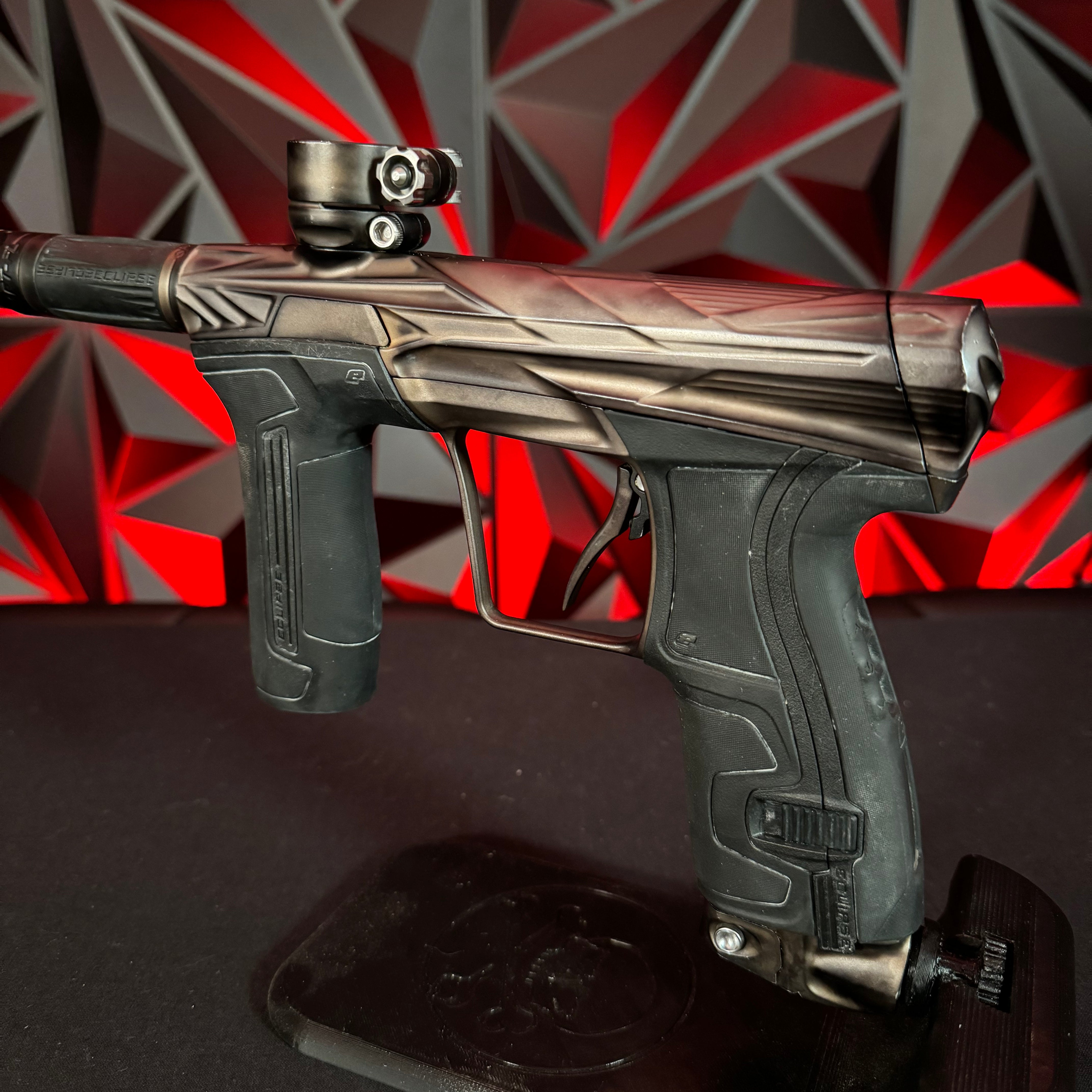 Used Planet Eclipse/HK Army CS2 Pro Invader Paintball Gun - Dust Tan Acid Wash w/ 3 FL Backs