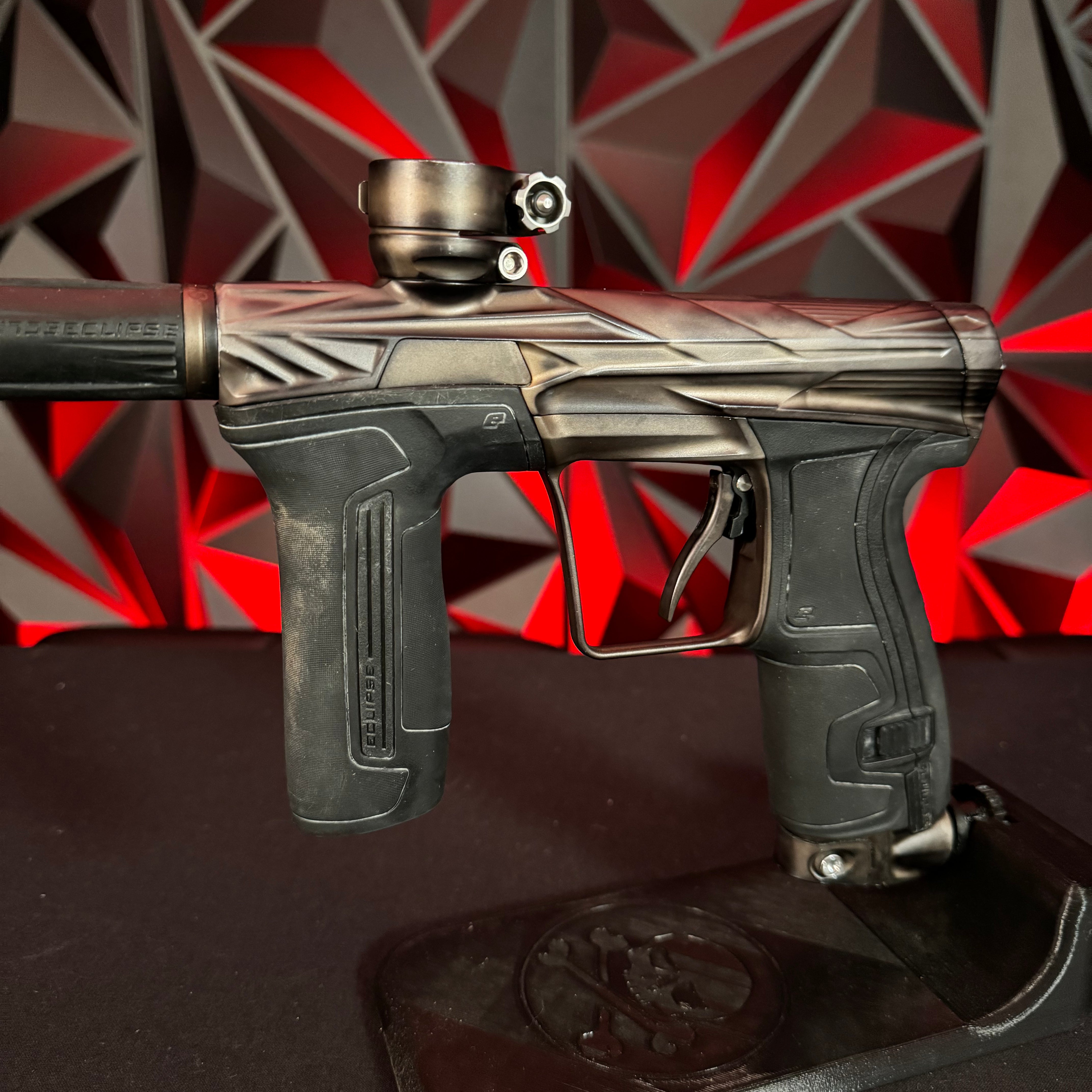 Used Planet Eclipse/HK Army CS2 Pro Invader Paintball Gun - Dust Tan Acid Wash w/ 3 FL Backs