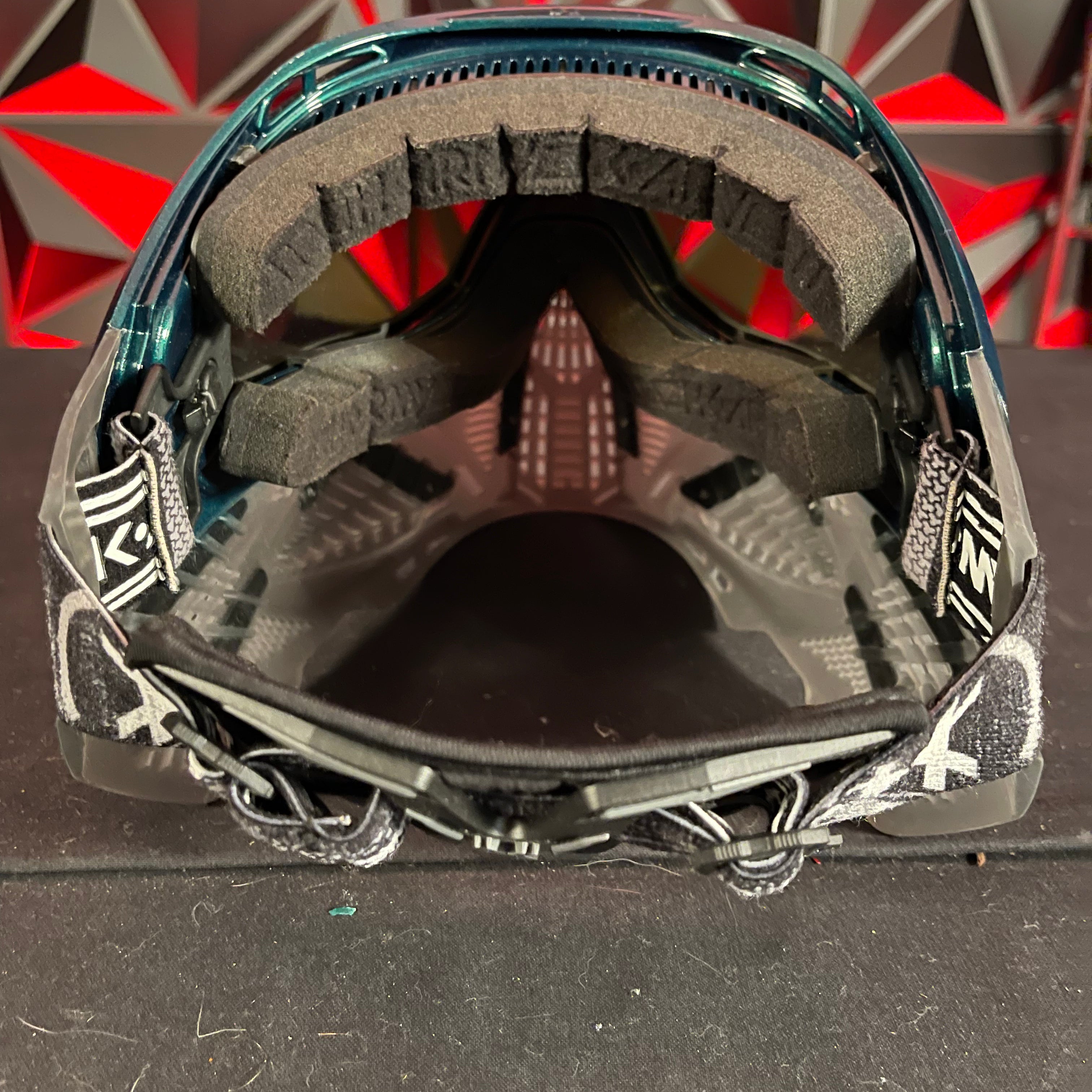 Used HK Army SLR Paintball Mask - Black w/ Blue Lens, Luminous Amber Lens, Soft Goggle Bag, and HK Army Exo Mask Case