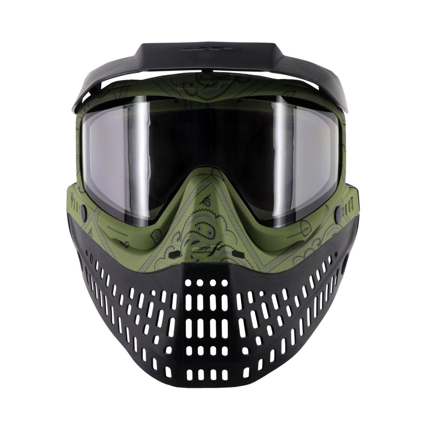 JT Proflex Paintball Mask - LE Bandana Series - Green w/ Clear & Smoke Lens