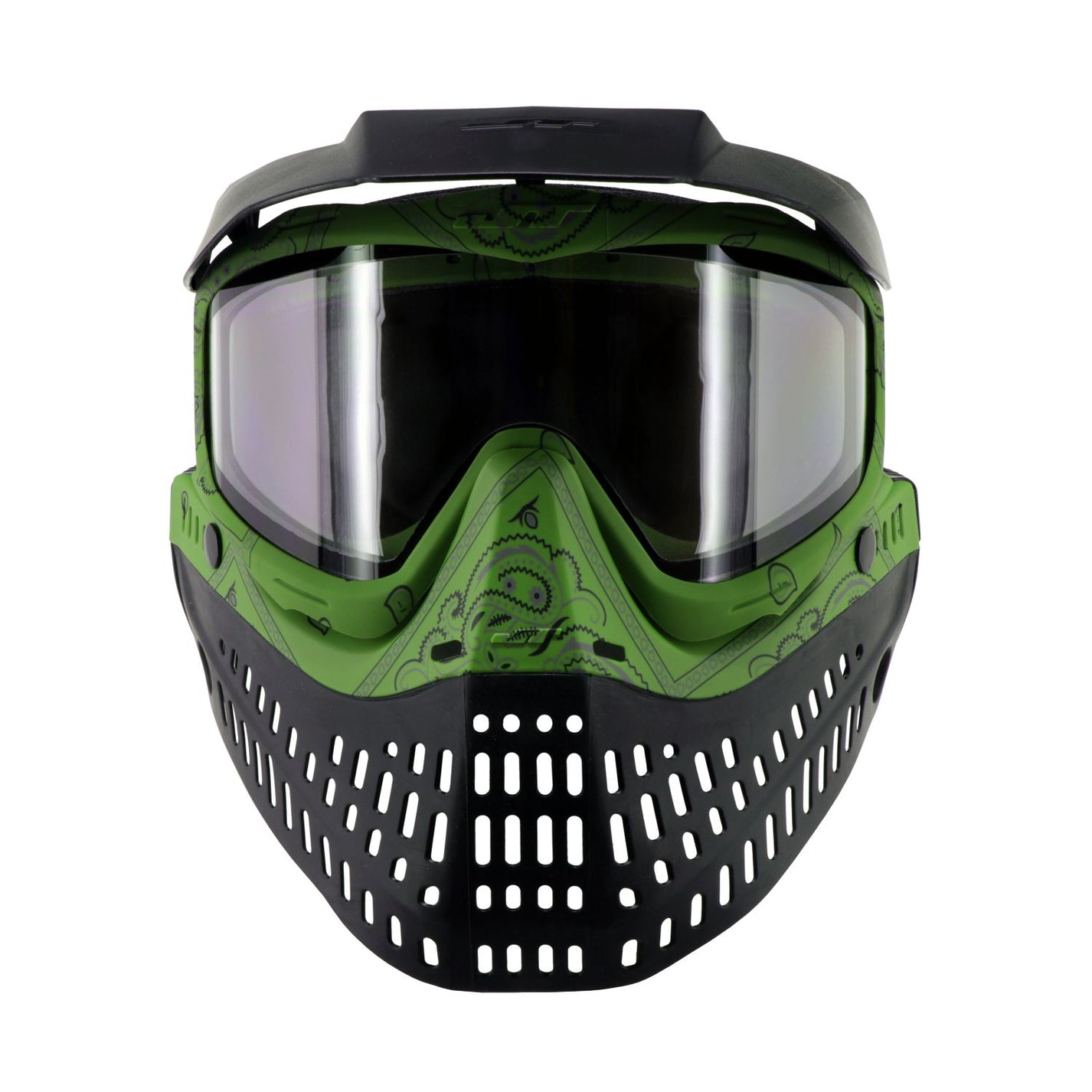 JT Proflex Paintball Mask - LE Bandana Series - Slime Green w/ Clear & Smoke Lens