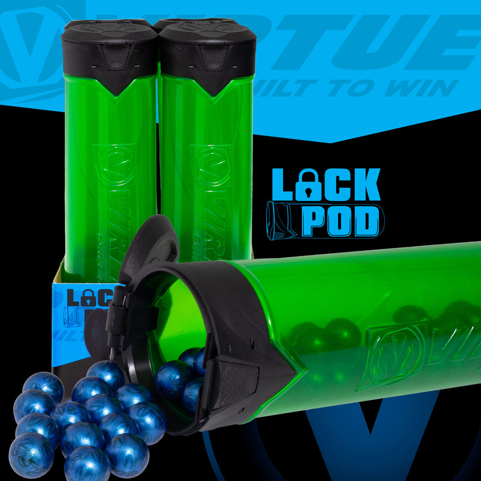 Virtue V2 Lock Pod - 170 rnd Lock Lid Pod - 4 Pack - CHOOSE YOUR COLOR! Lime