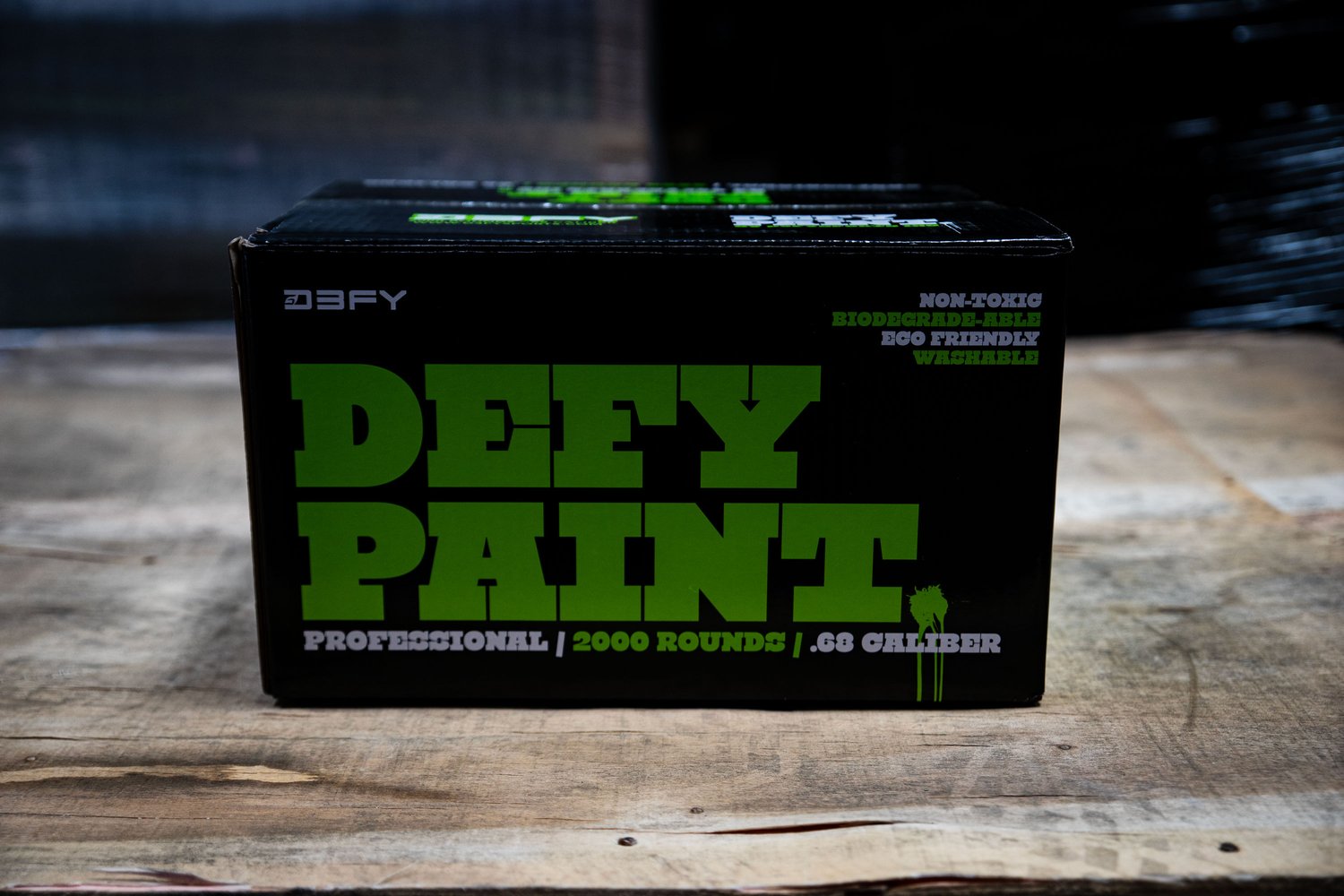 Defy Professional Grade Paintballs - 0.68 Caliber - 2000 Count - Metallic Purple Shell / Yellow Fill