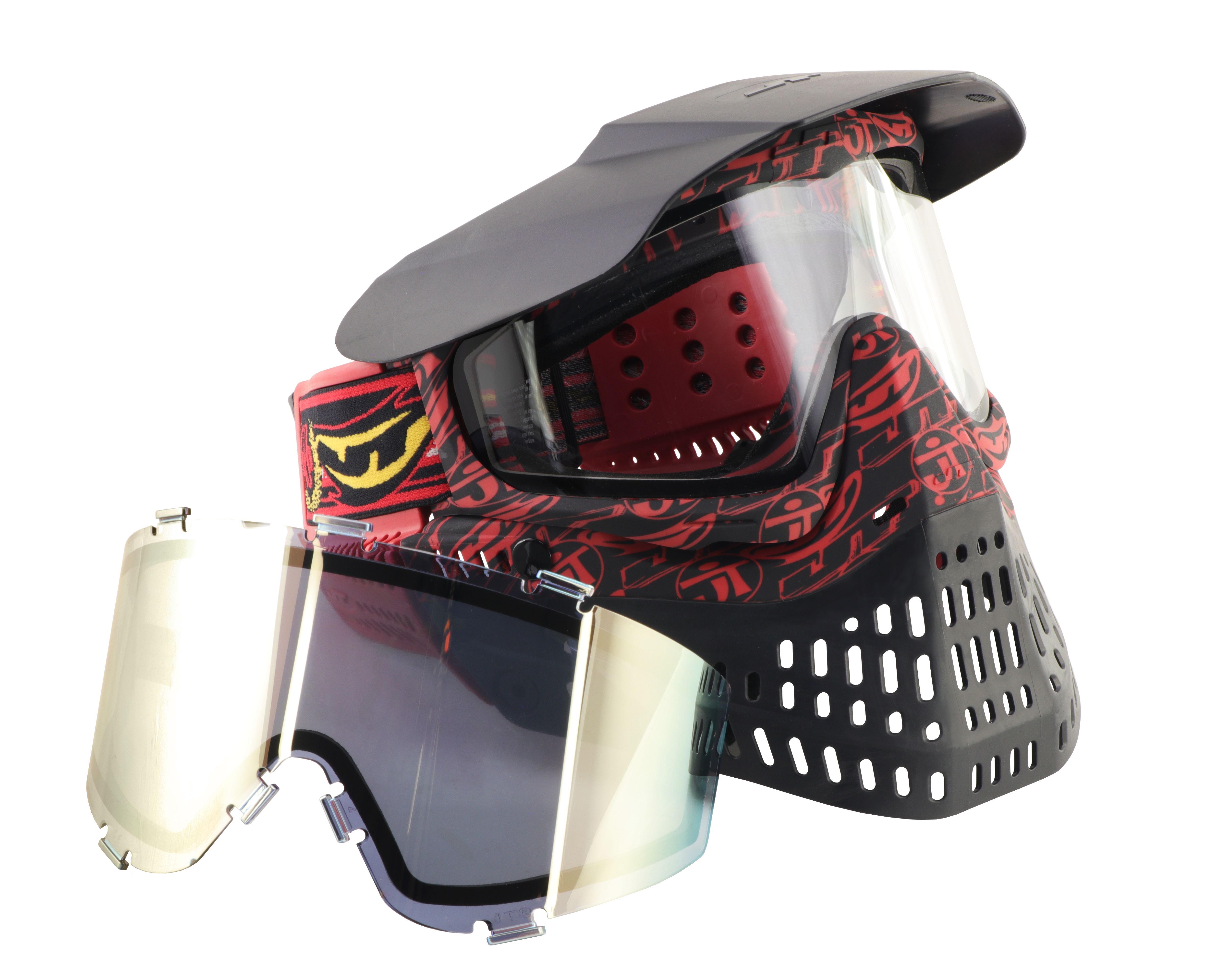 JT Proflex Paintball Mask - LE JT 40th Anniversary w/ Clear & Gold Lenses