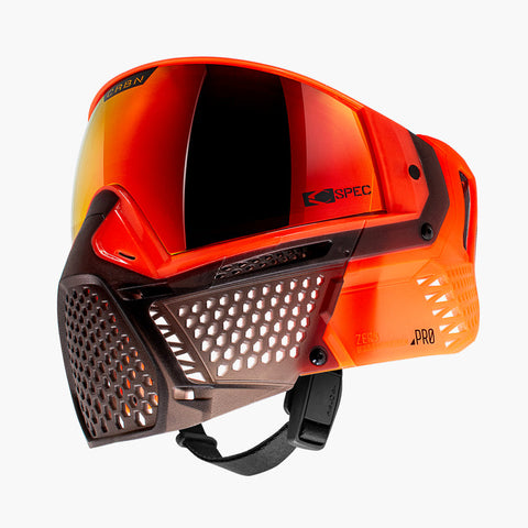 Carbon ZERO Pro Paintball Mask - Less Coverage - Blaze