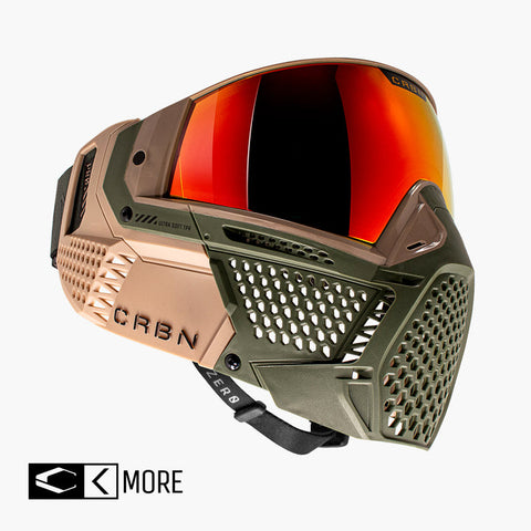 Carbon ZERO Pro Paintball Mask - More Coverage - Safari