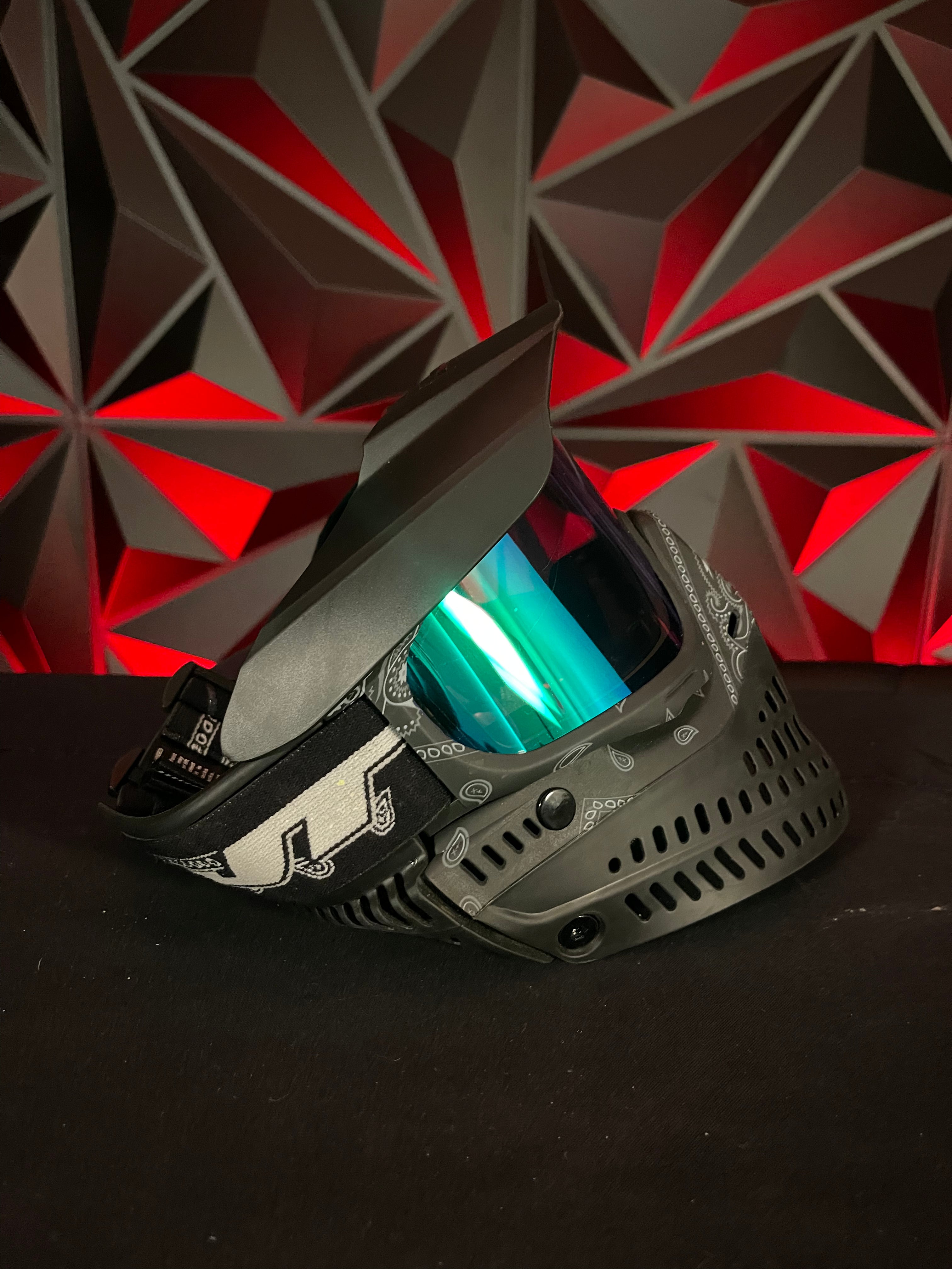 Used JT Spectra Proflex Paintball Mask - LE Black Bandana w/ 2 additional Lenses