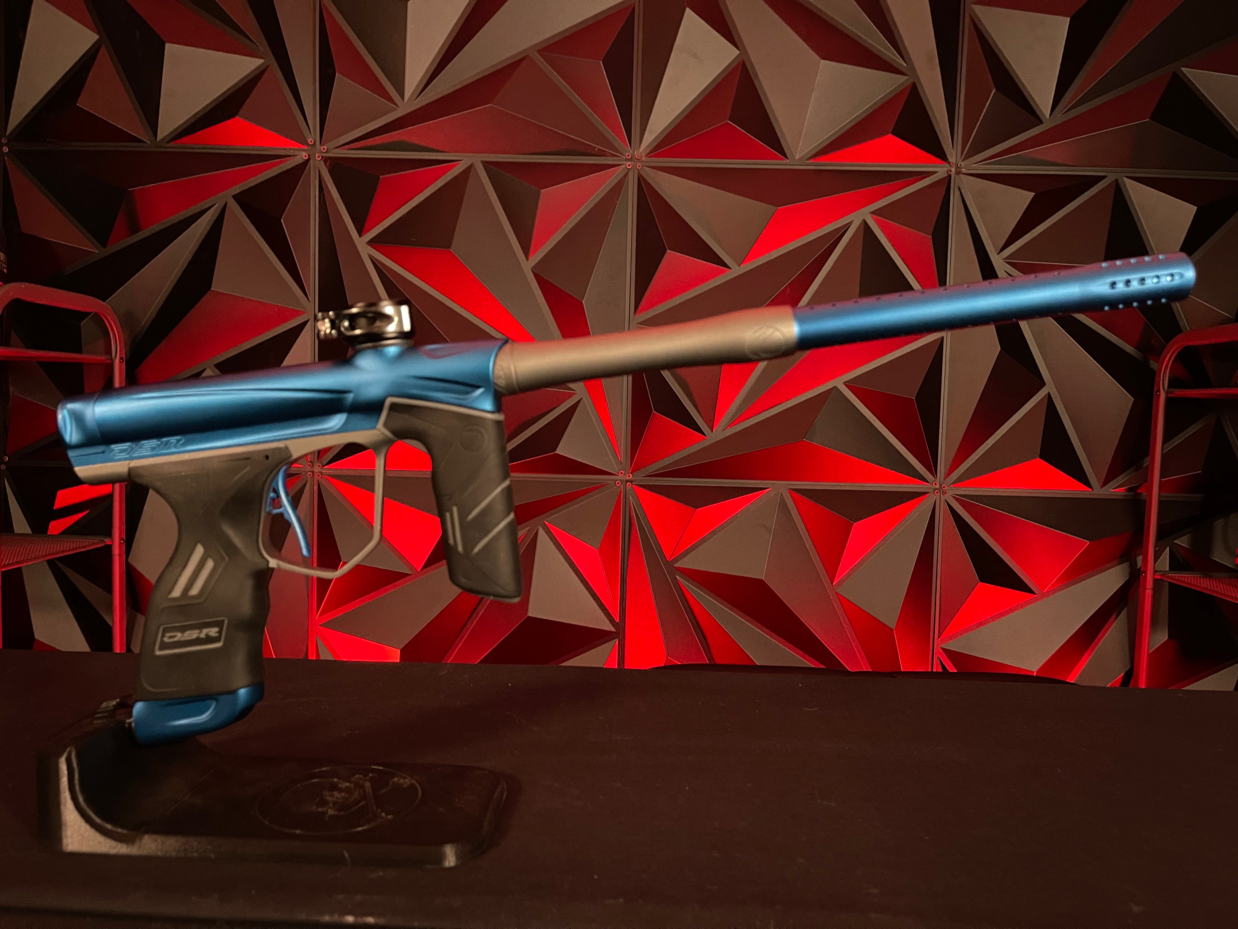 Used Dye DSR Paintball Gun - Blue Line (Dust Blue/ Dust Pewter) w/ 3 Triggers