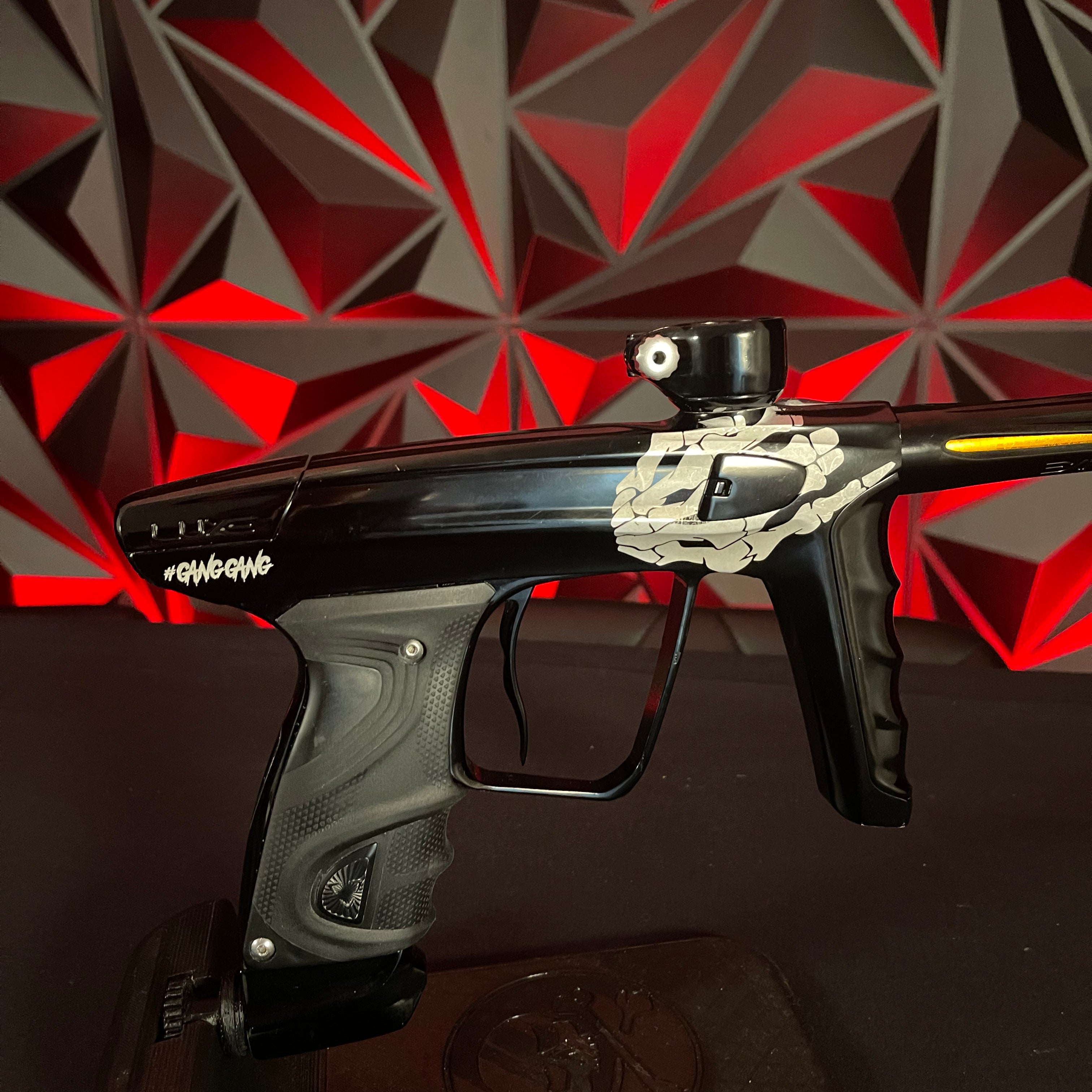 Used DLX Luxe X Paintball Gun - Ronnie Dixon Edition Gang Gang w/ Signed Case by Houston Heat