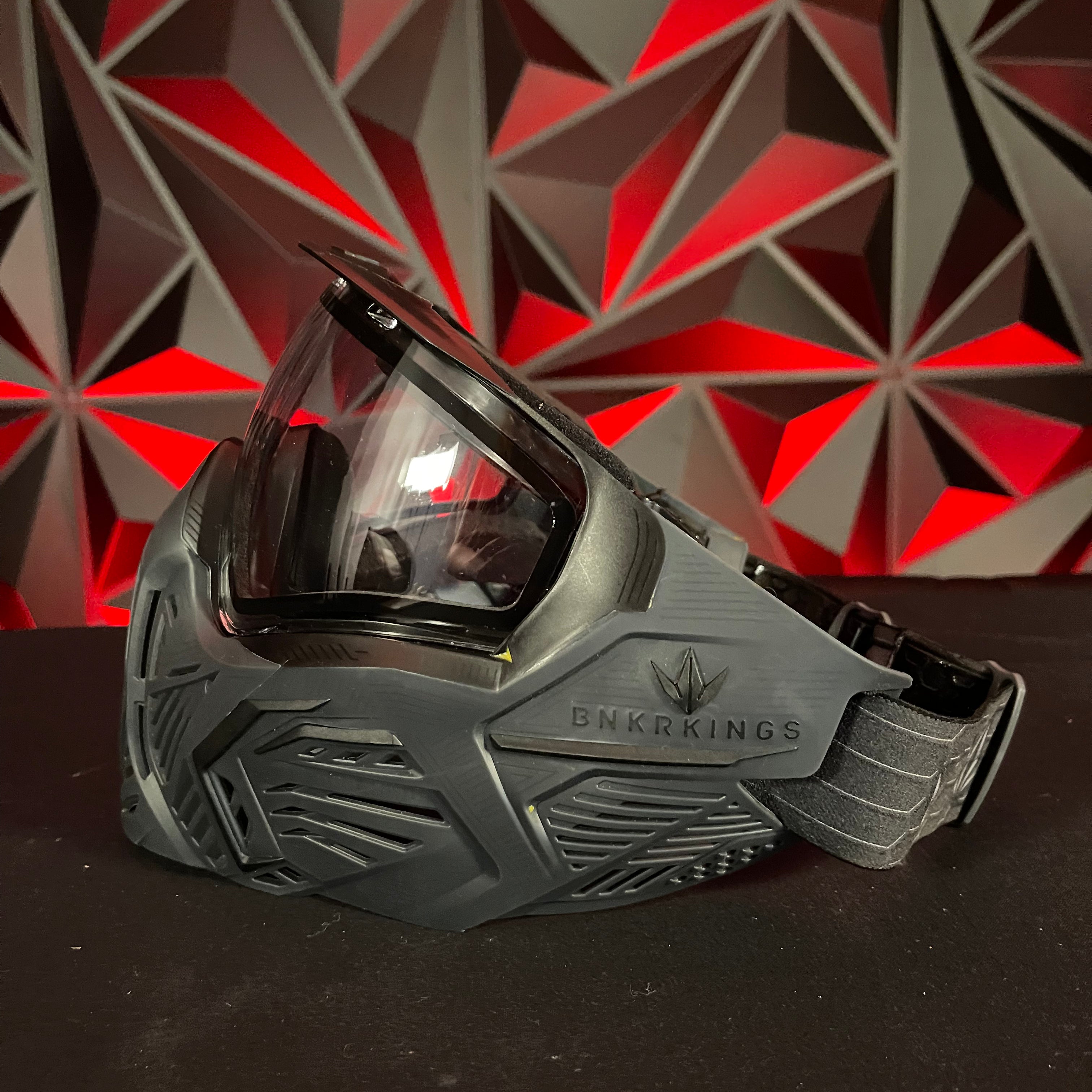 Used Bunker Kings CMD Paintball Mask - Black Carbon w/ HK Army Goggle Case