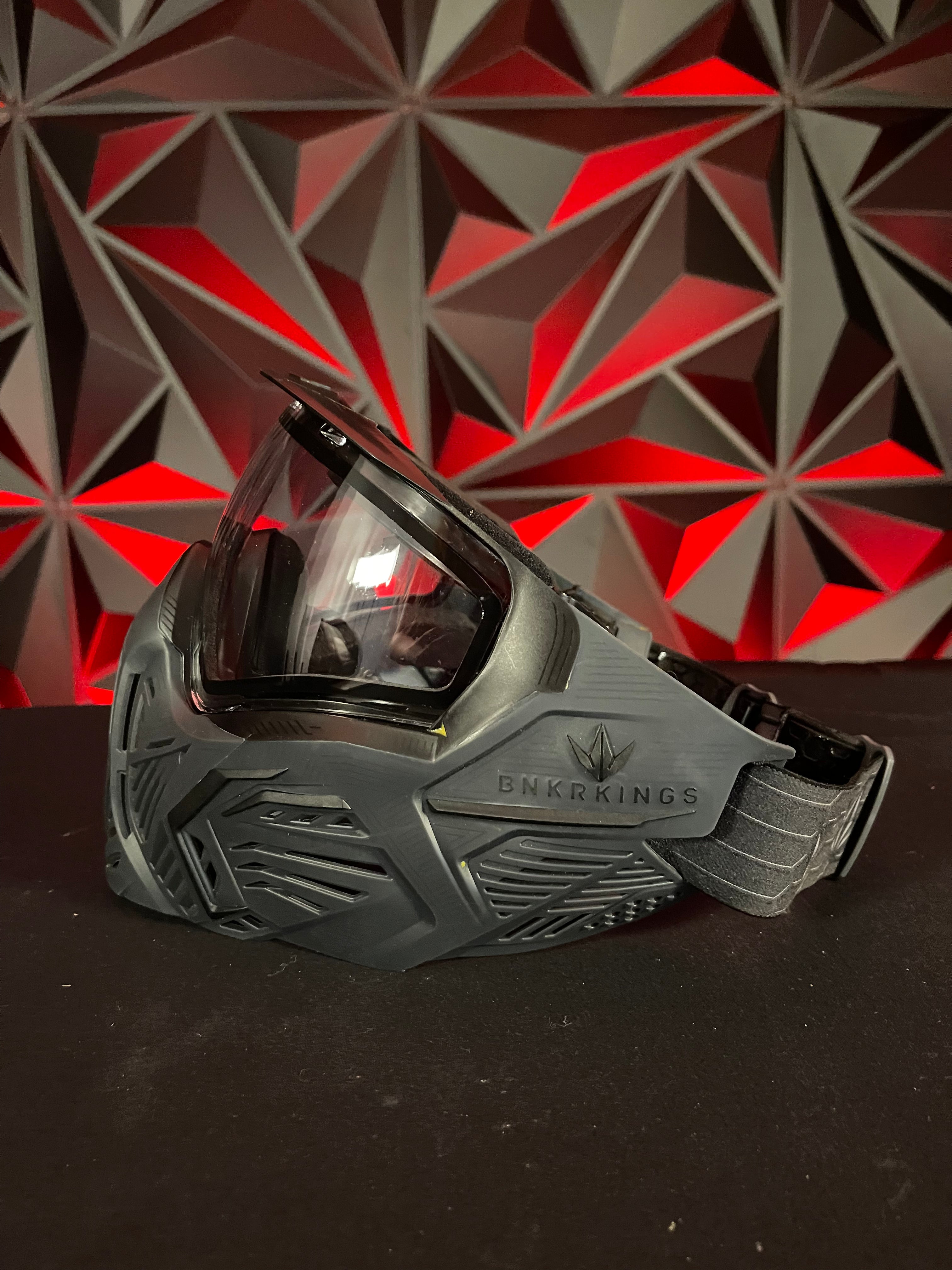 Used Bunker Kings CMD Paintball Mask - Black Carbon w/ HK Army Goggle Case