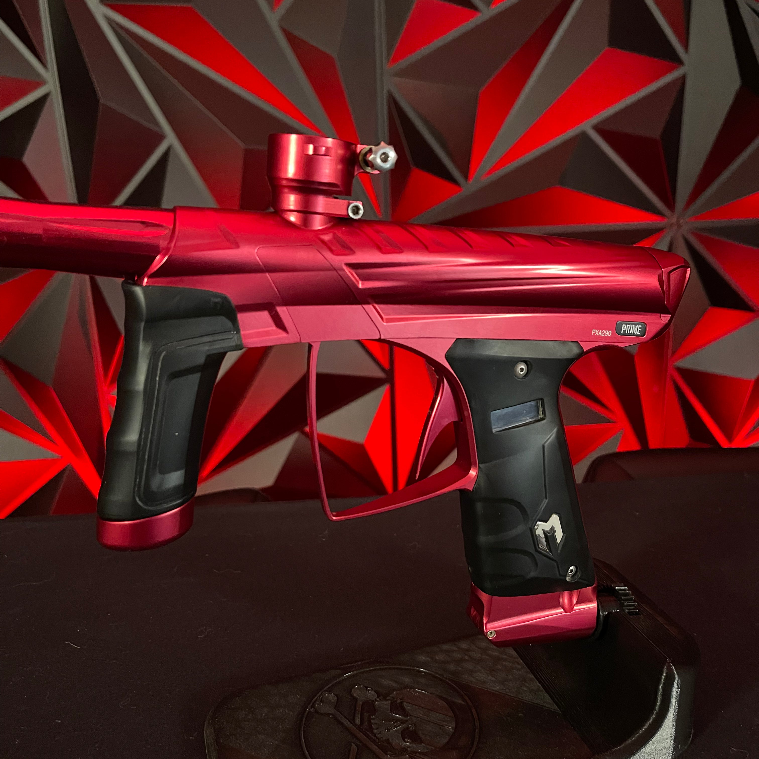 Used MacDev Prime XTS Paintball Gun - Gloss Red w/2 Shift 3 Inserts