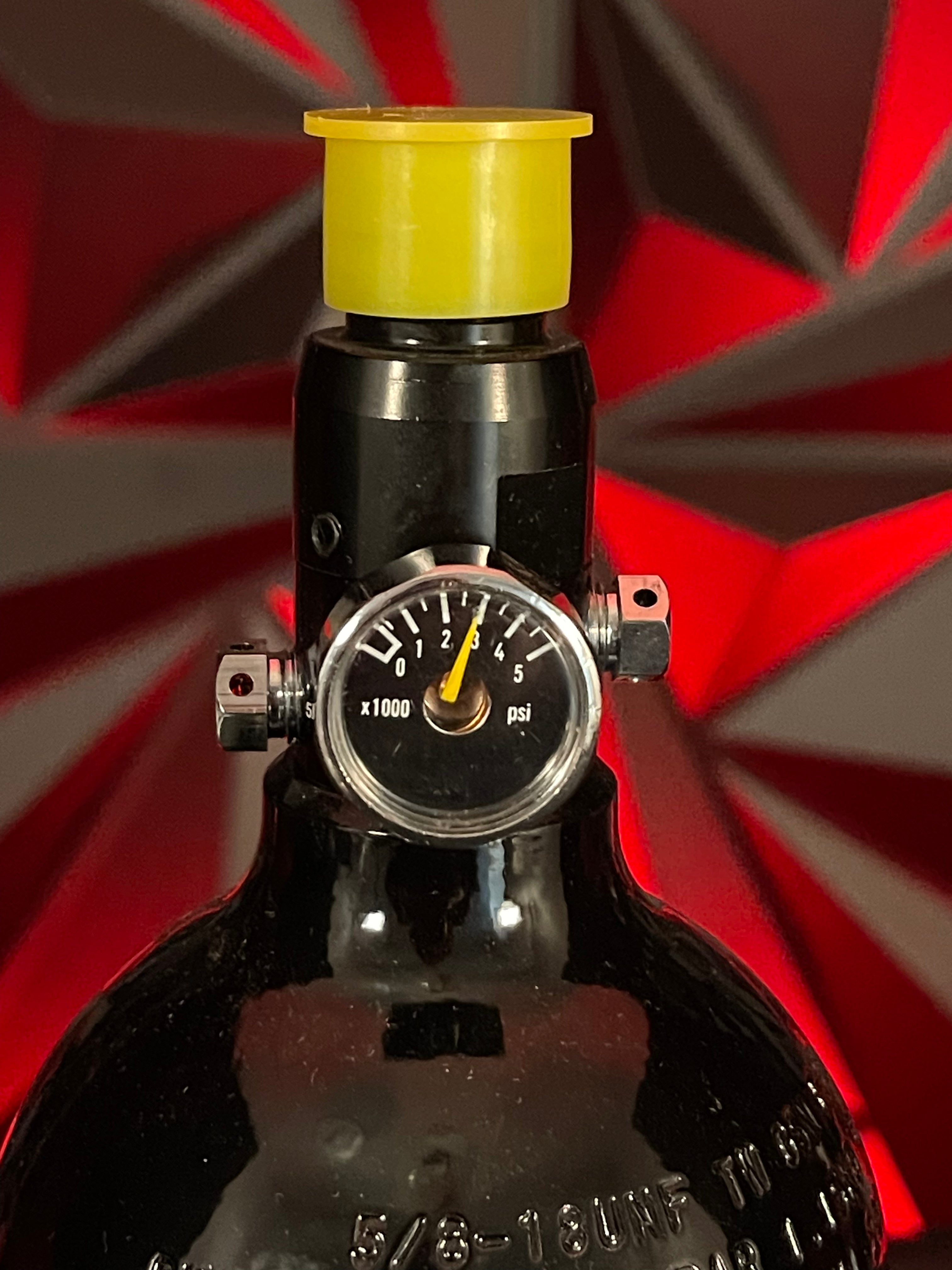 Used Tippmann 48/3000 Paintball Tank - Black w/ Rubber Fill Nipple