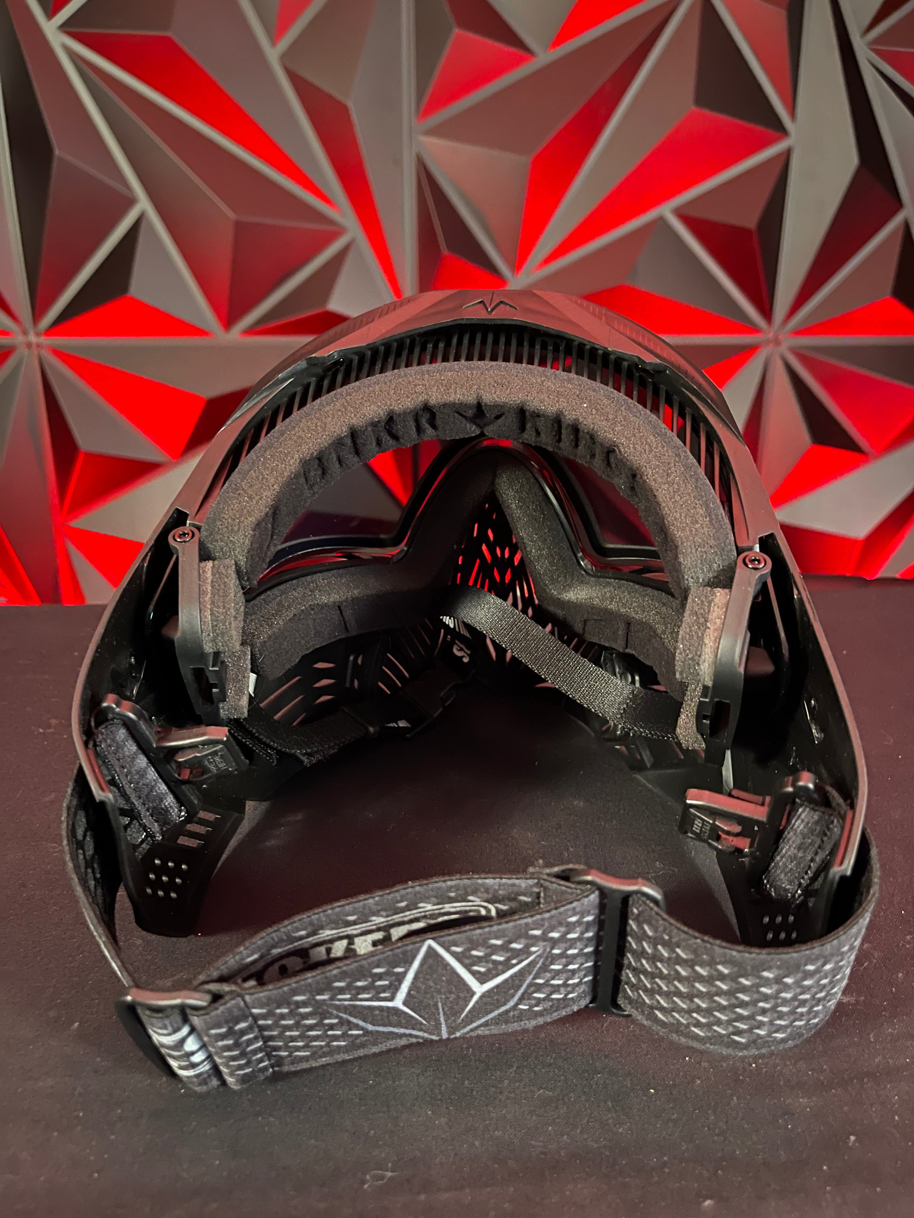 Used Bunker King CMD Paintball Mask - Black Ninja w/ Spare Lens and Soft Goggle Bag