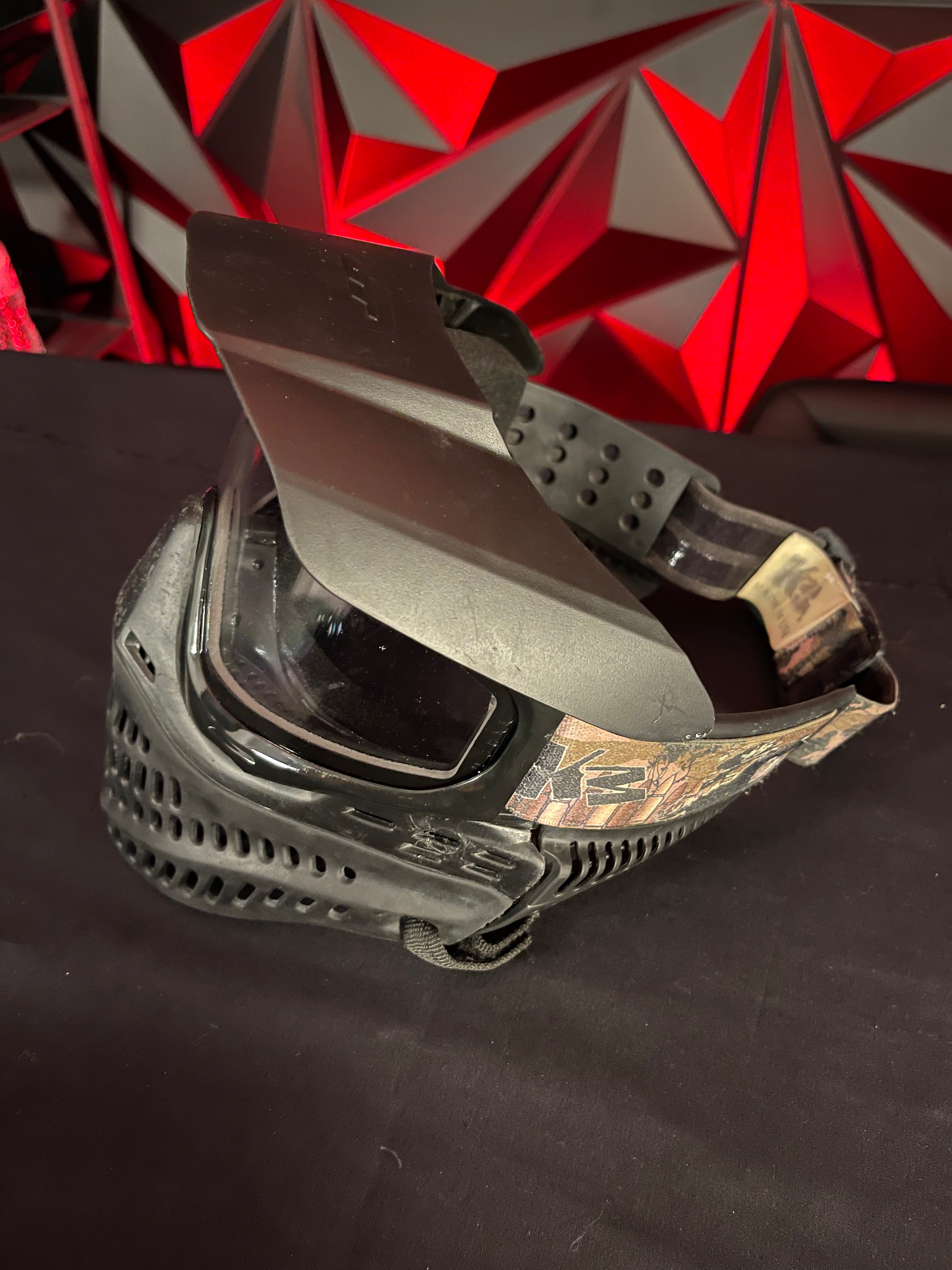 Used JT Proflex Paintball Mask - Black w/ OG bottoms