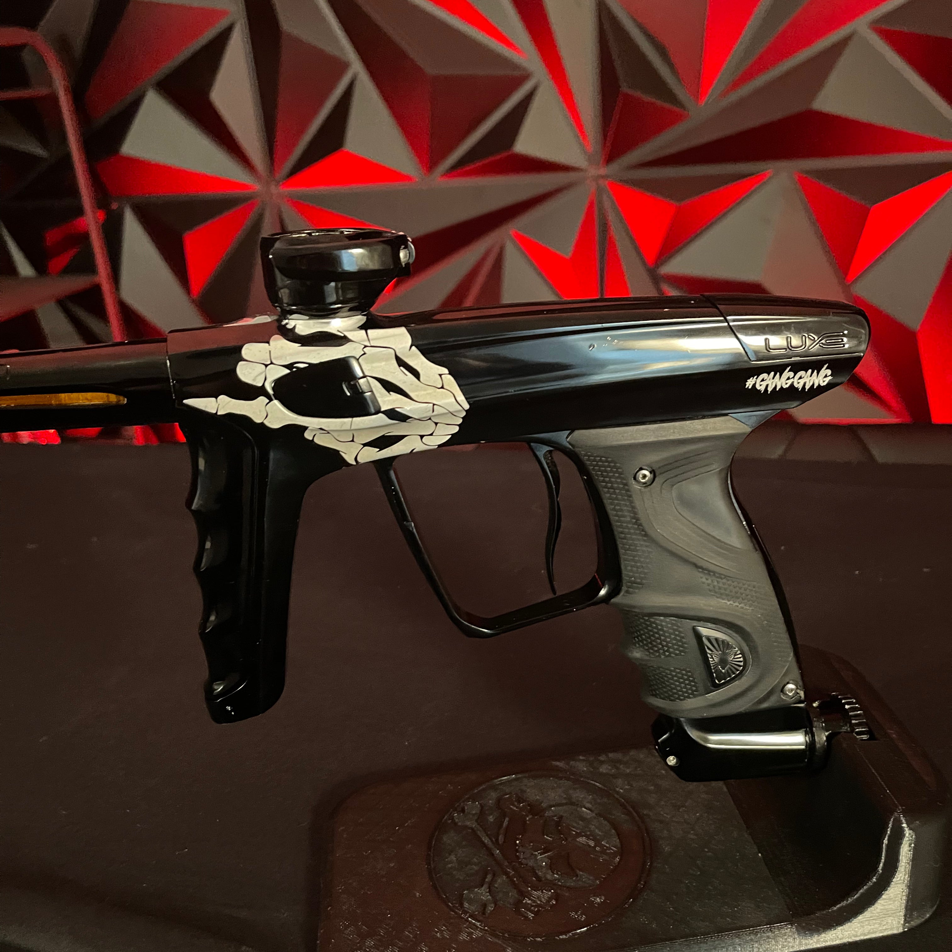 Used DLX Luxe X Paintball Gun - Ronnie Dixon Edition Gang Gang w/ Signed Case by Houston Heat