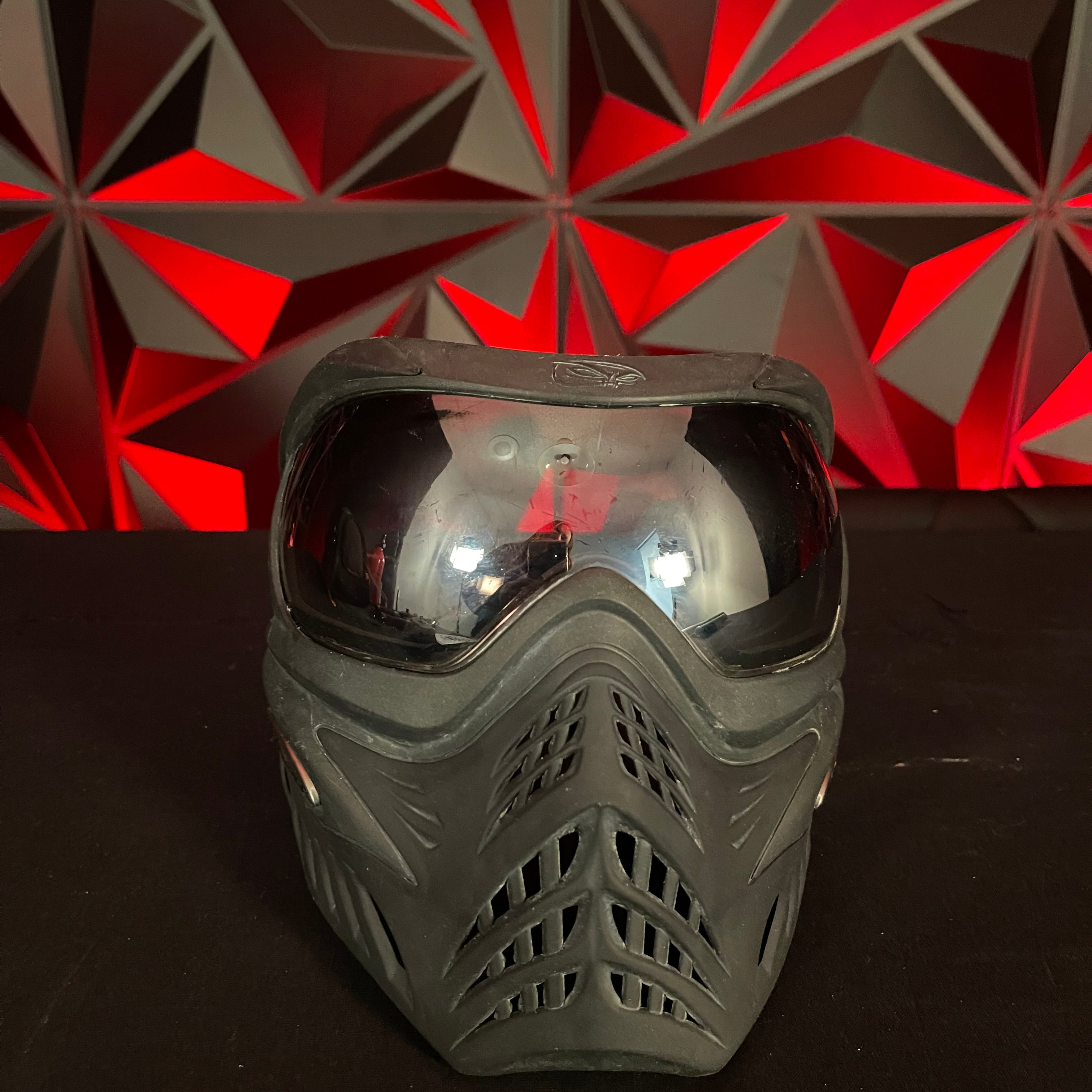 Used V-Force Grill Paintball Mask - Black w/ 1 additional lens and Carbon Goggle Case