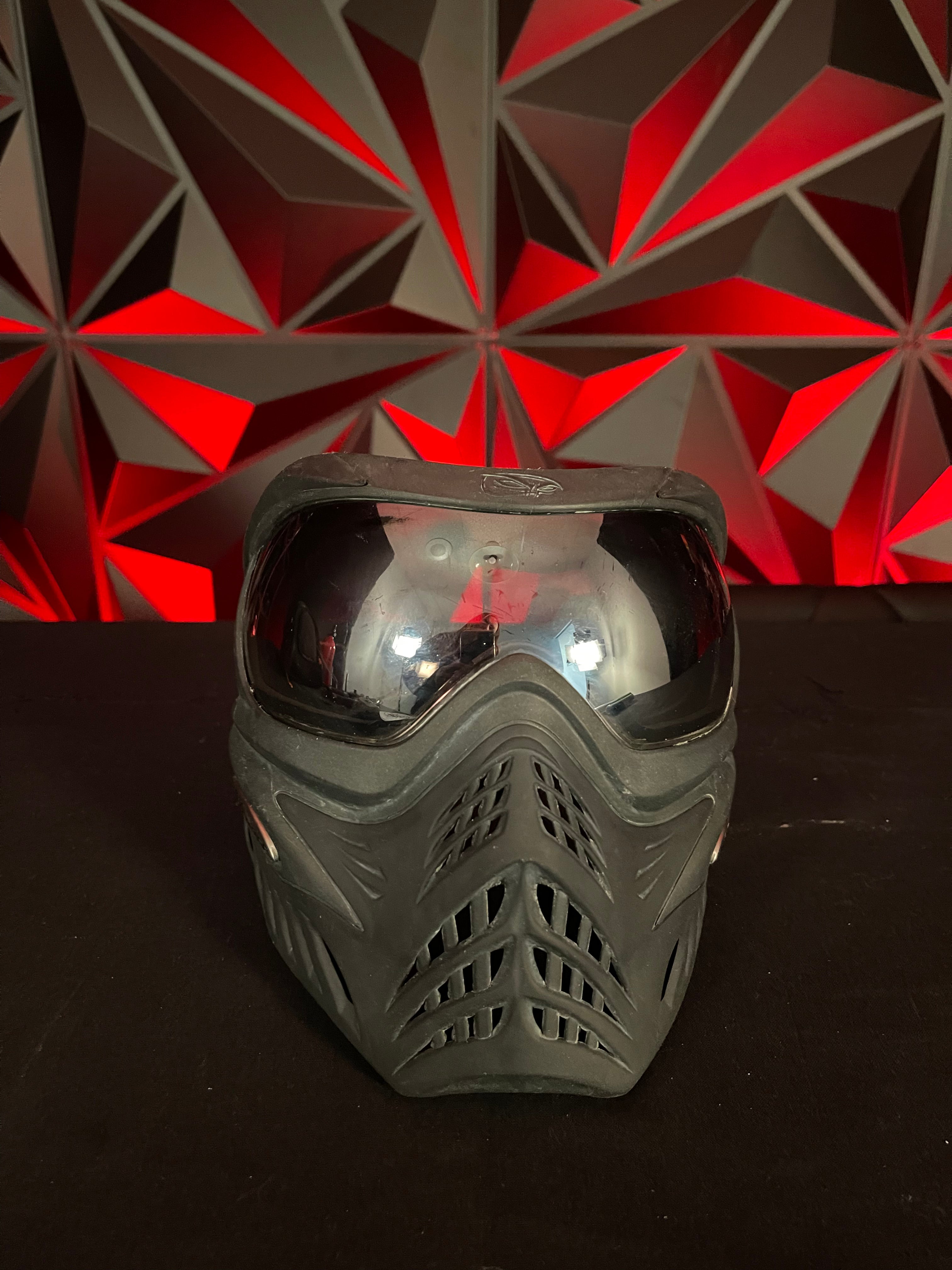 Used V-Force Grill Paintball Mask - Black w/ 1 additional lens and Carbon Goggle Case