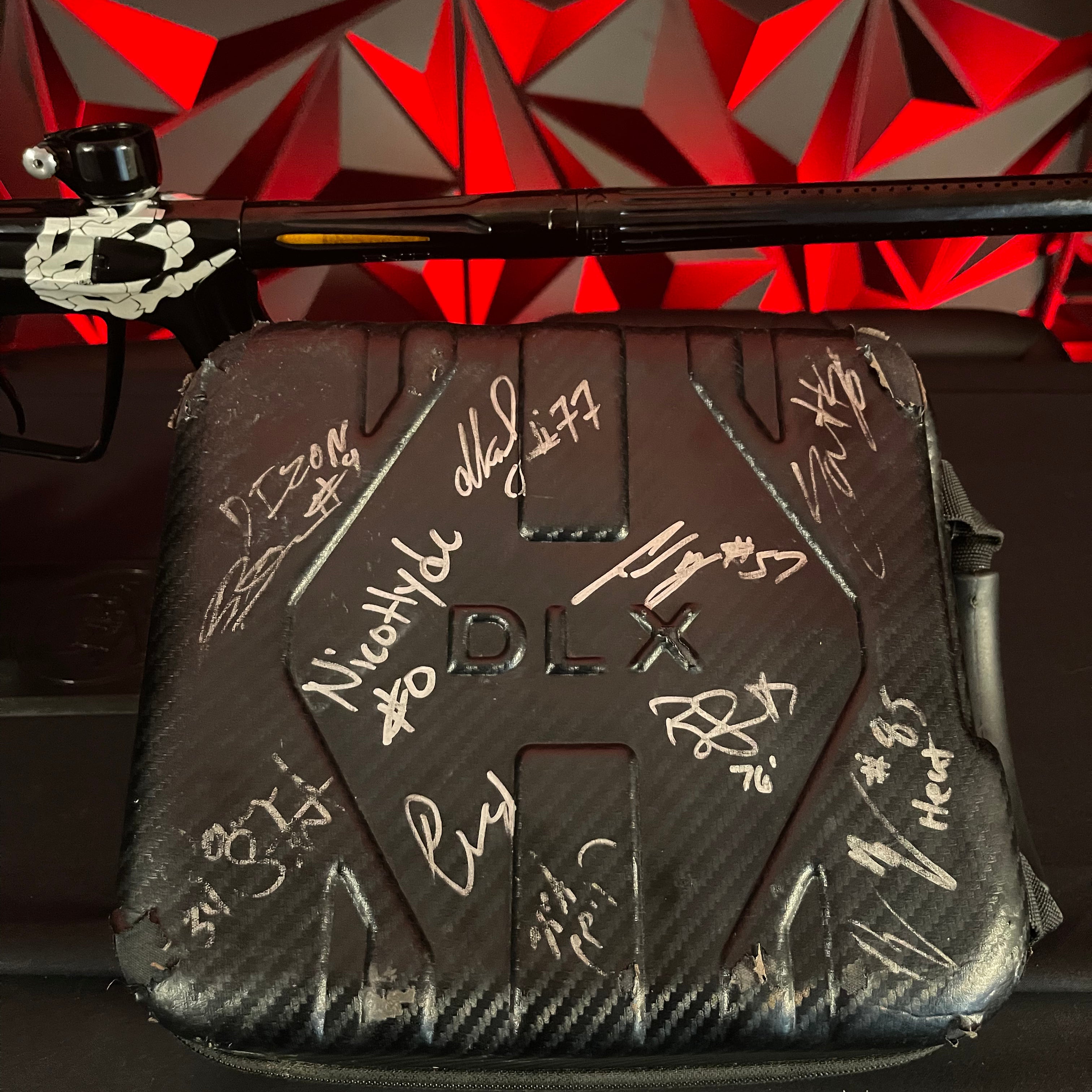 Used DLX Luxe X Paintball Gun - Ronnie Dixon Edition Gang Gang w/ Signed Case by Houston Heat