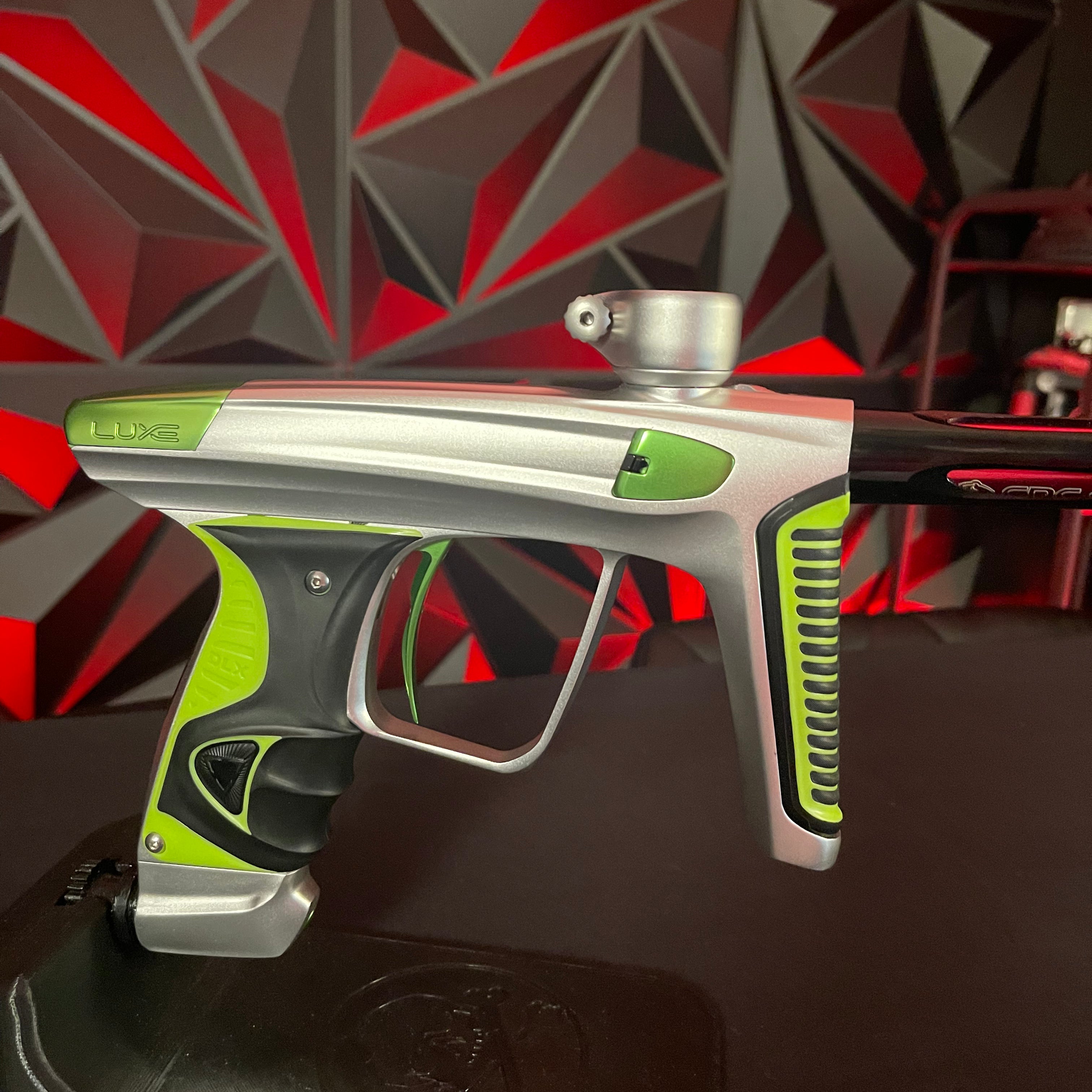 Used DLX Luxe X Paintball Gun - White/Green